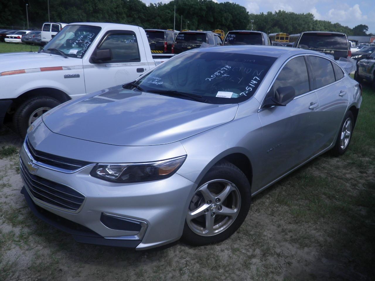 7-05147 (Cars-Sedan 4D)  Seller: Gov/Pinellas County Sheriff-s Ofc 2018 CHEV MALIBU