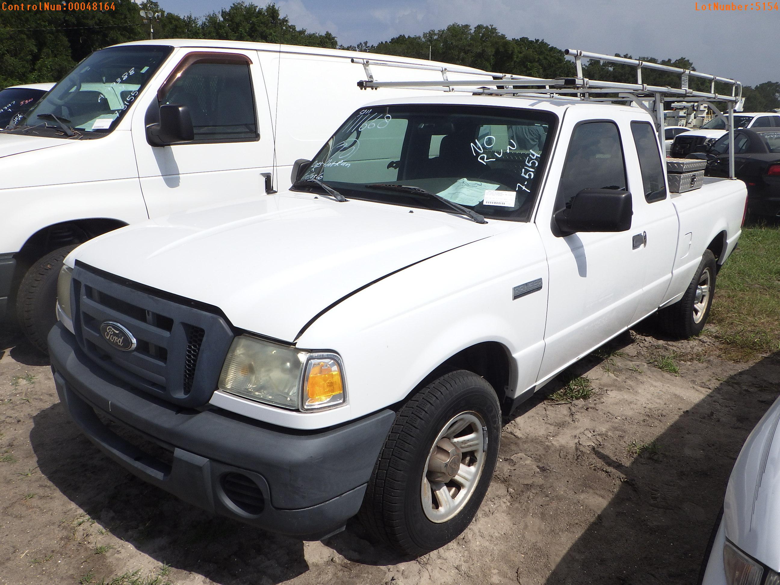 7-05154 (Trucks-Pickup 2D)  Seller: Gov-Pinellas County BOCC 2008 FORD RANGER