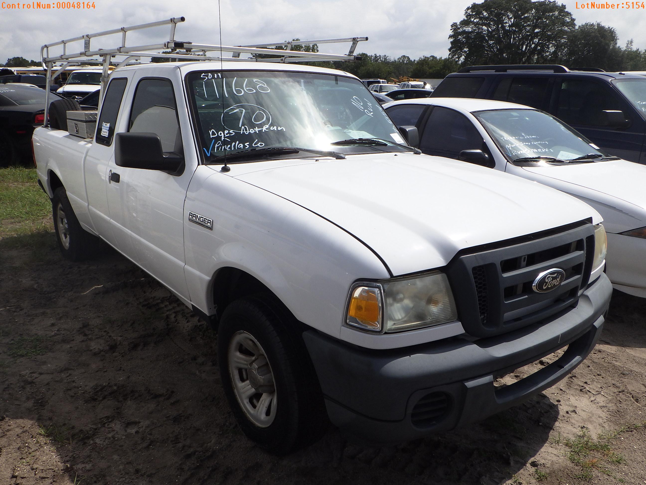 7-05154 (Trucks-Pickup 2D)  Seller: Gov-Pinellas County BOCC 2008 FORD RANGER