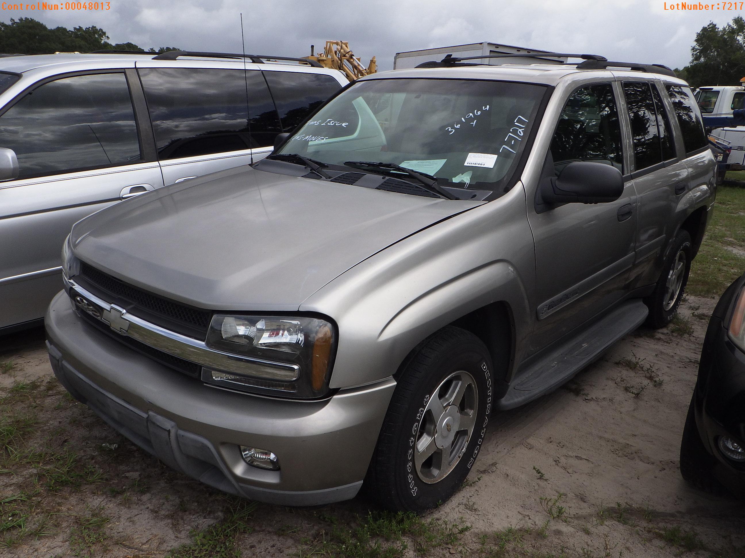 8-07124 (Cars-SUV 4D)  Seller:Private/Dealer 2002 CHEV TRAILBLAZ