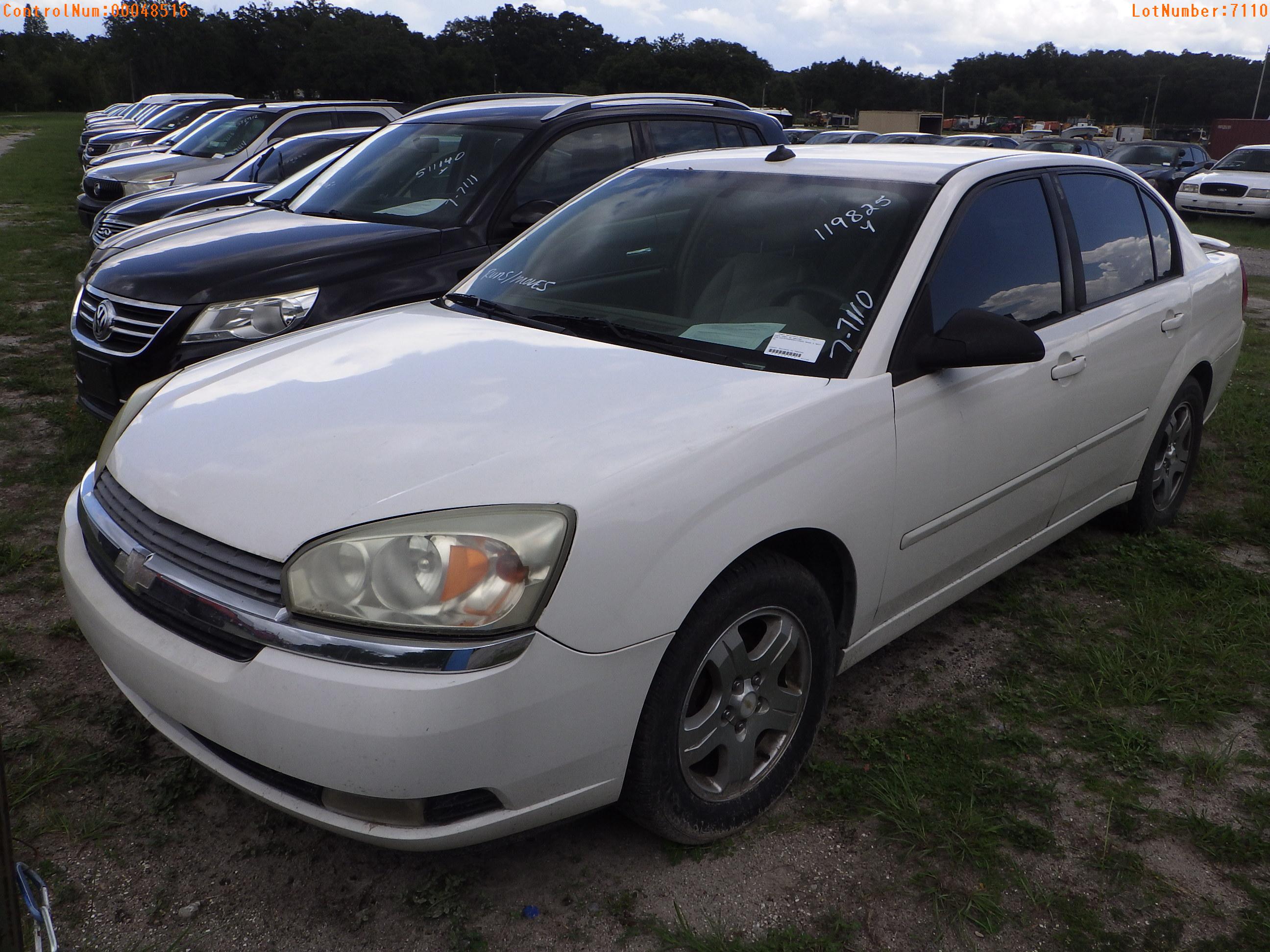 8-07110 (Cars-Sedan 4D)  Seller:Private/Dealer 2005 CHEV MALIBU