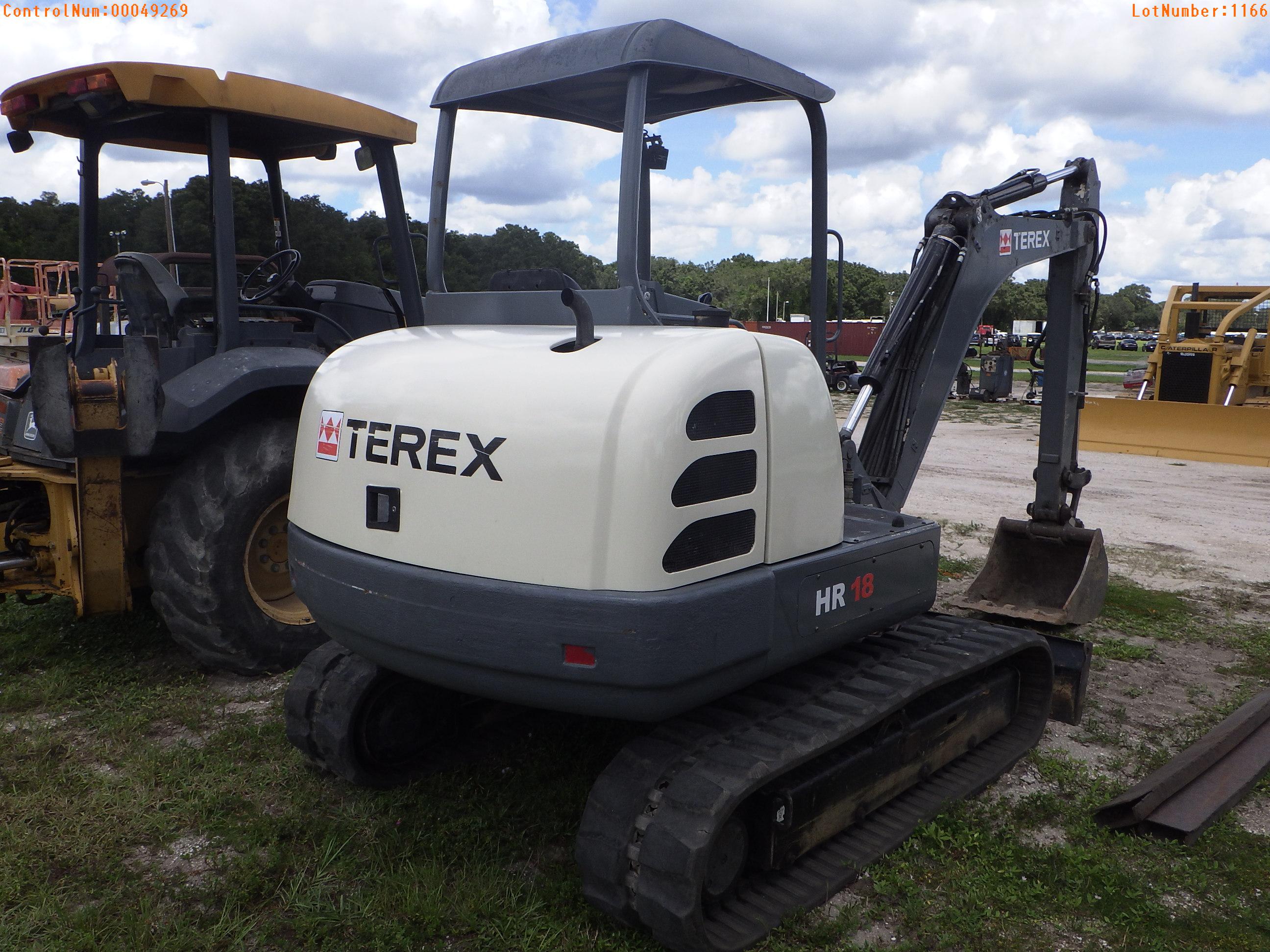 10-01168 (Equip.-Excavator)  Seller:Private/Dealer TEREX HR18 OPOPS RUBBR TRACK
