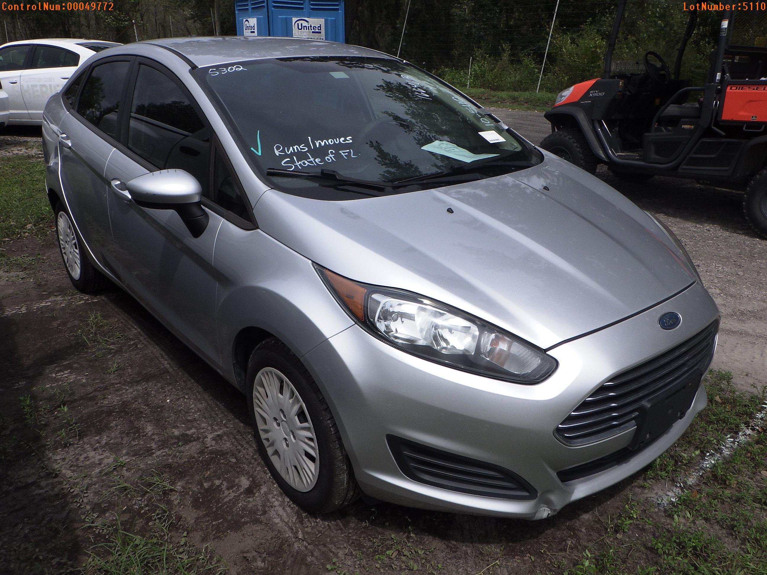 10-05110 (Cars-Sedan 4D)  Seller: Florida State B.P.R. 2014 FORD FIESTA