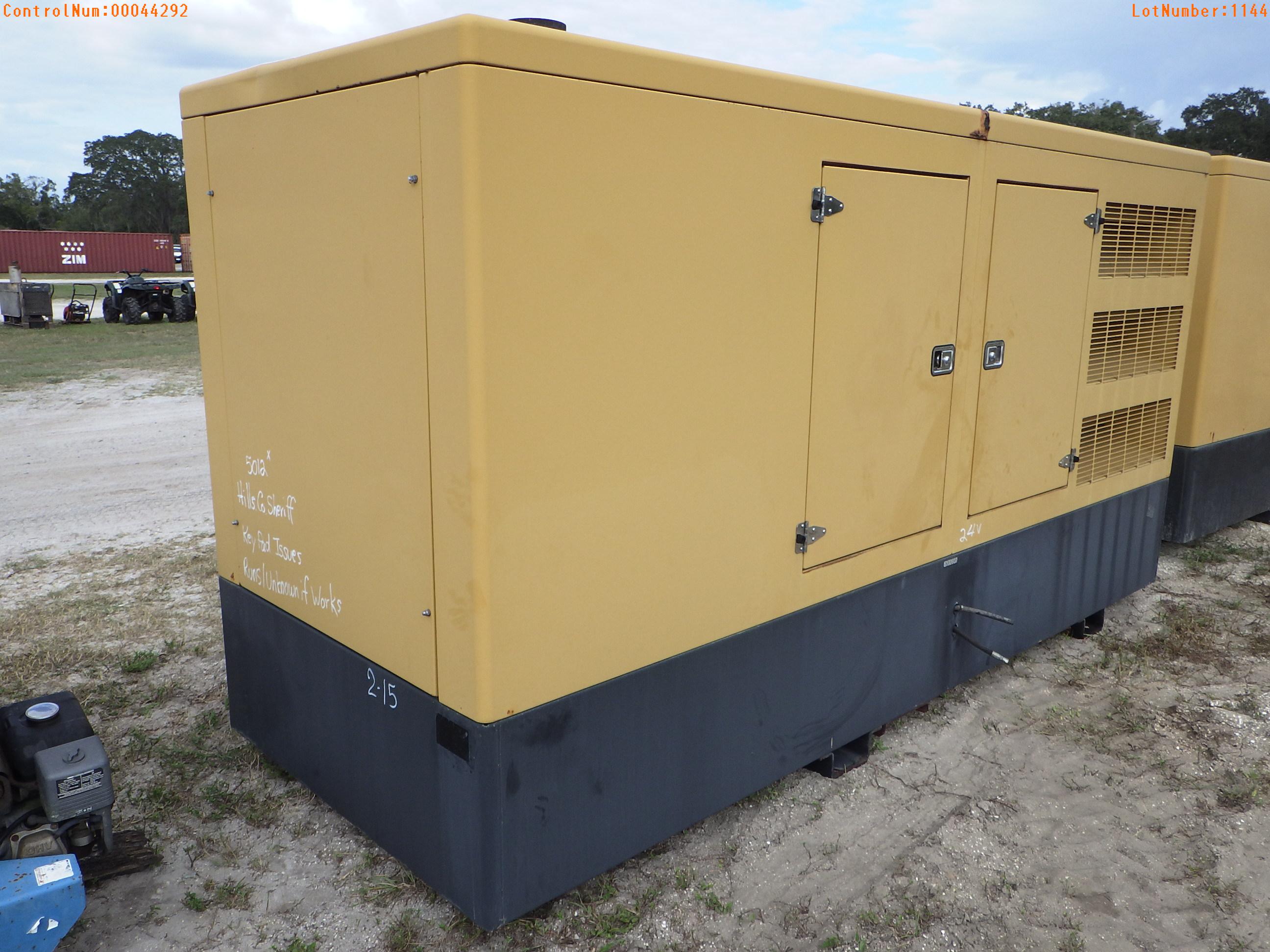 11-01144 (Equip.-Generator)  Seller: Gov-Hillsborough County Sheriff-s HIMOINSA