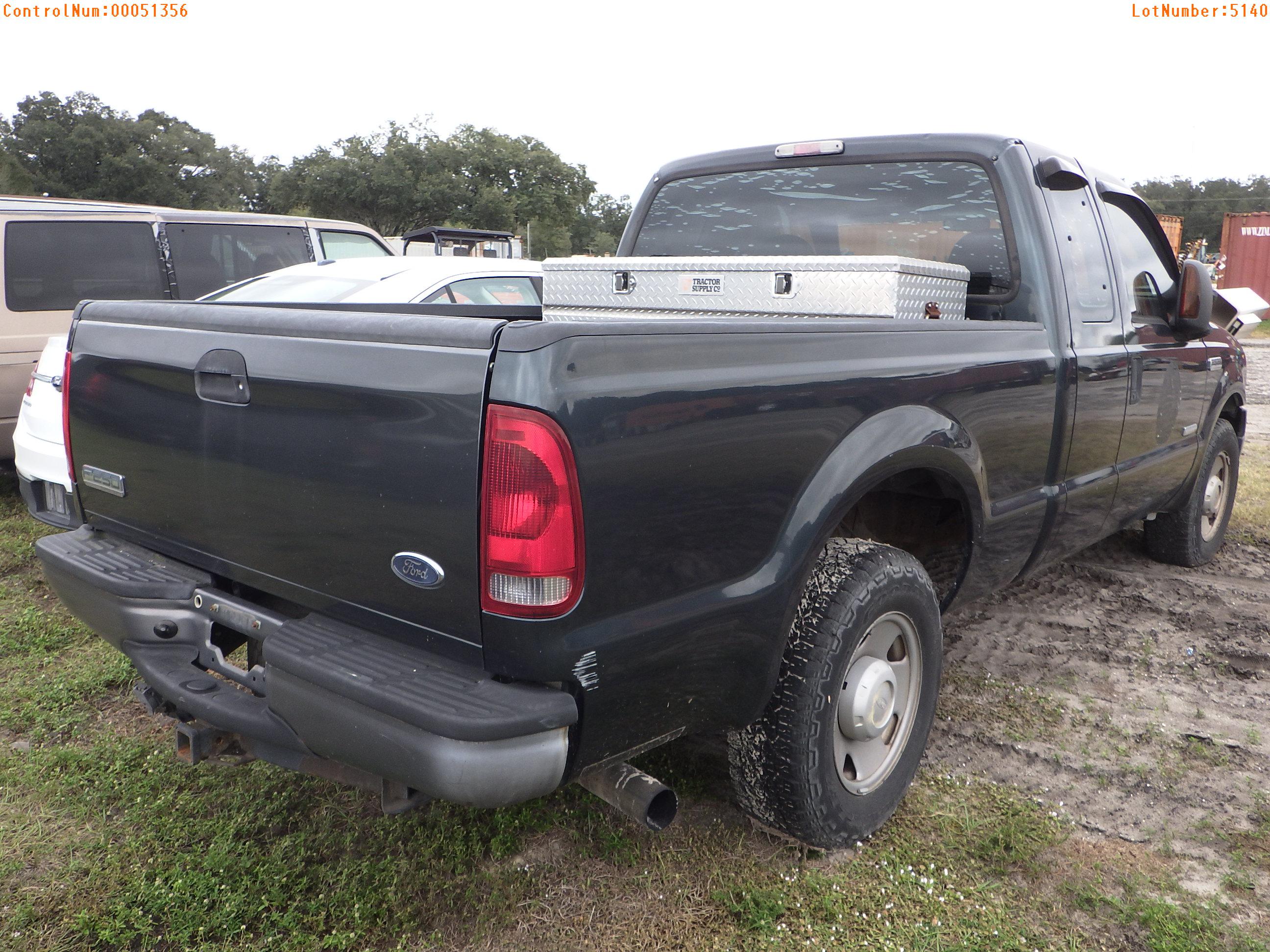 12-05140 (Trucks-Pickup 2D)  Seller: Florida State A.C.S. 2007 FORD F250