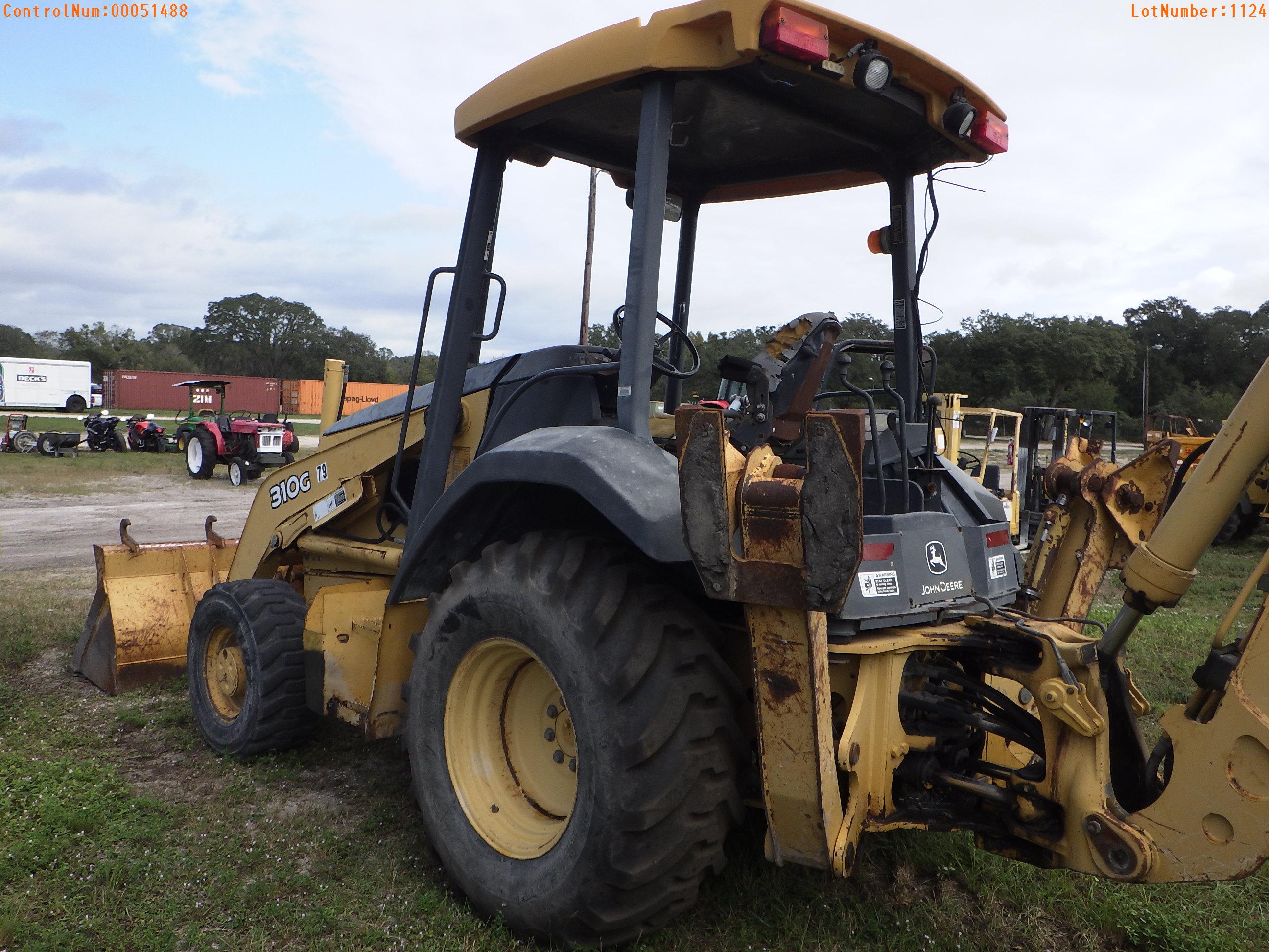 1-01124 (Equip.-Backhoe)  Seller:Private/Dealer JOHN DEERE 310G 4WD OROPS TRACTO