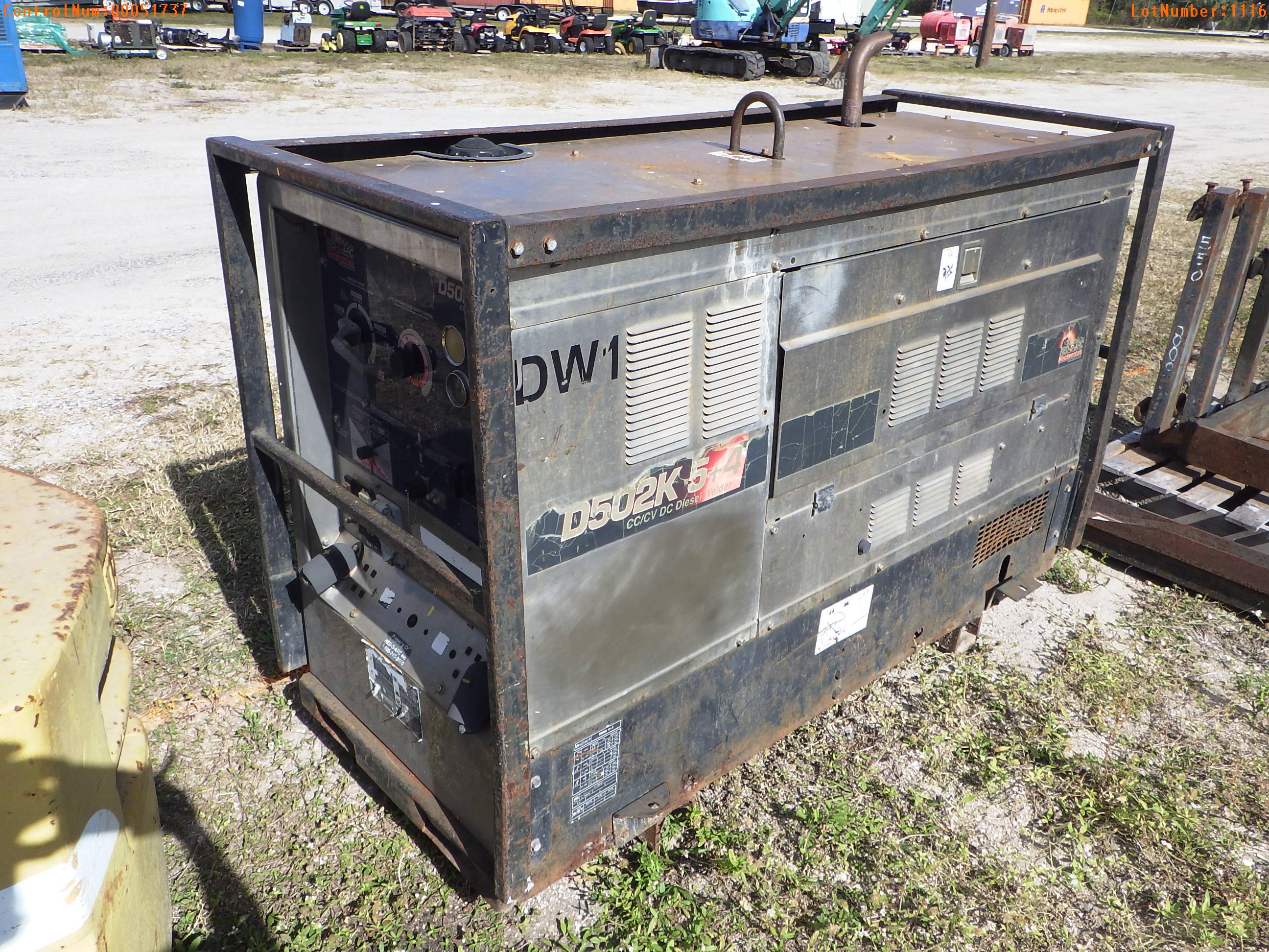 1-01116 (Equip.-Generator)  Seller:Private/Dealer RED-D-ARC D502K DIESEL WELDER-