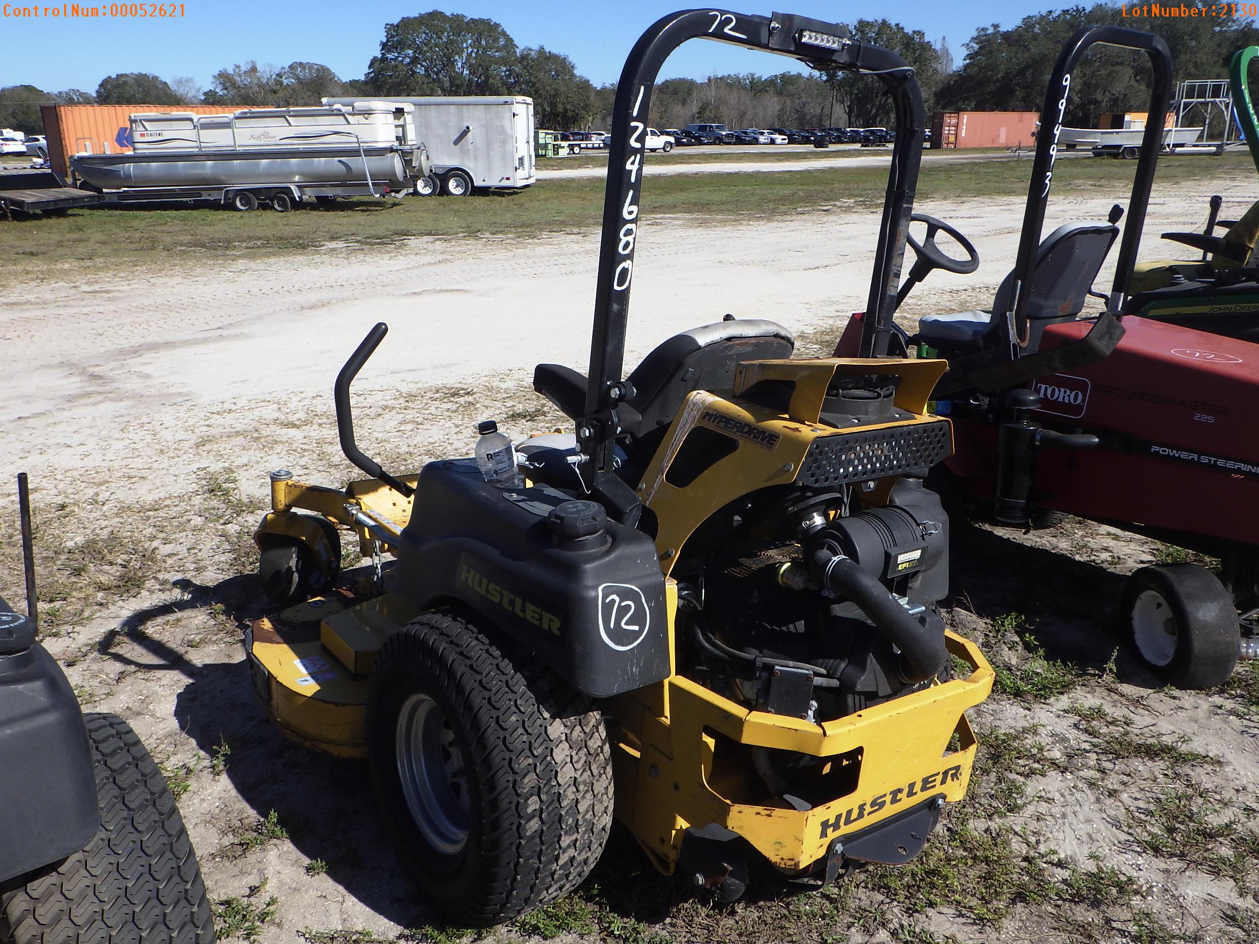 2-02130 (Equip.-Mower)  Seller: Gov-Pinellas County BOCC HUSTLER SUPER Z 934927