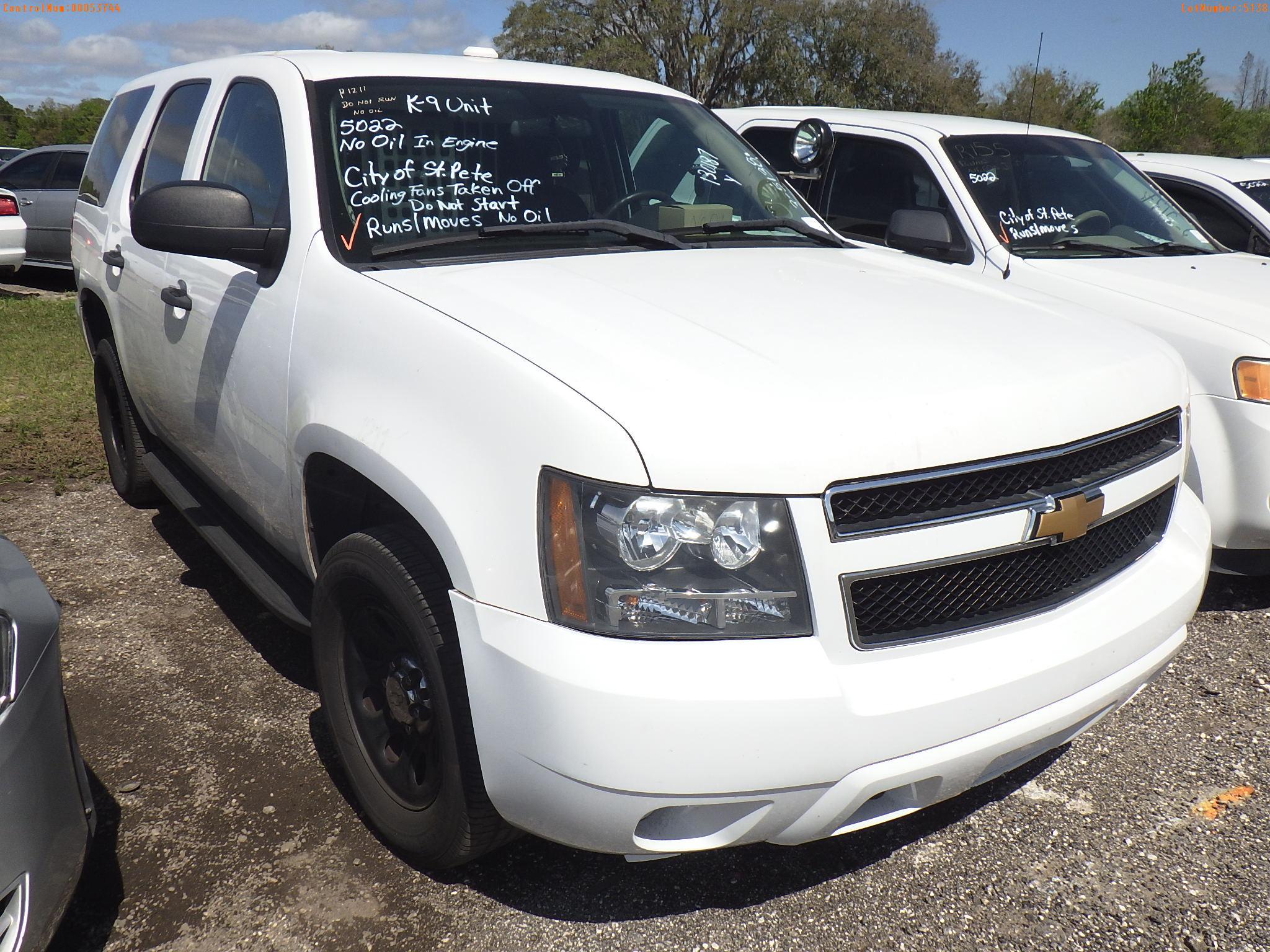 3-05138 (Cars-SUV 4D)  Seller: Gov-City of St.Petersburg 2012 CHEV TAHOE