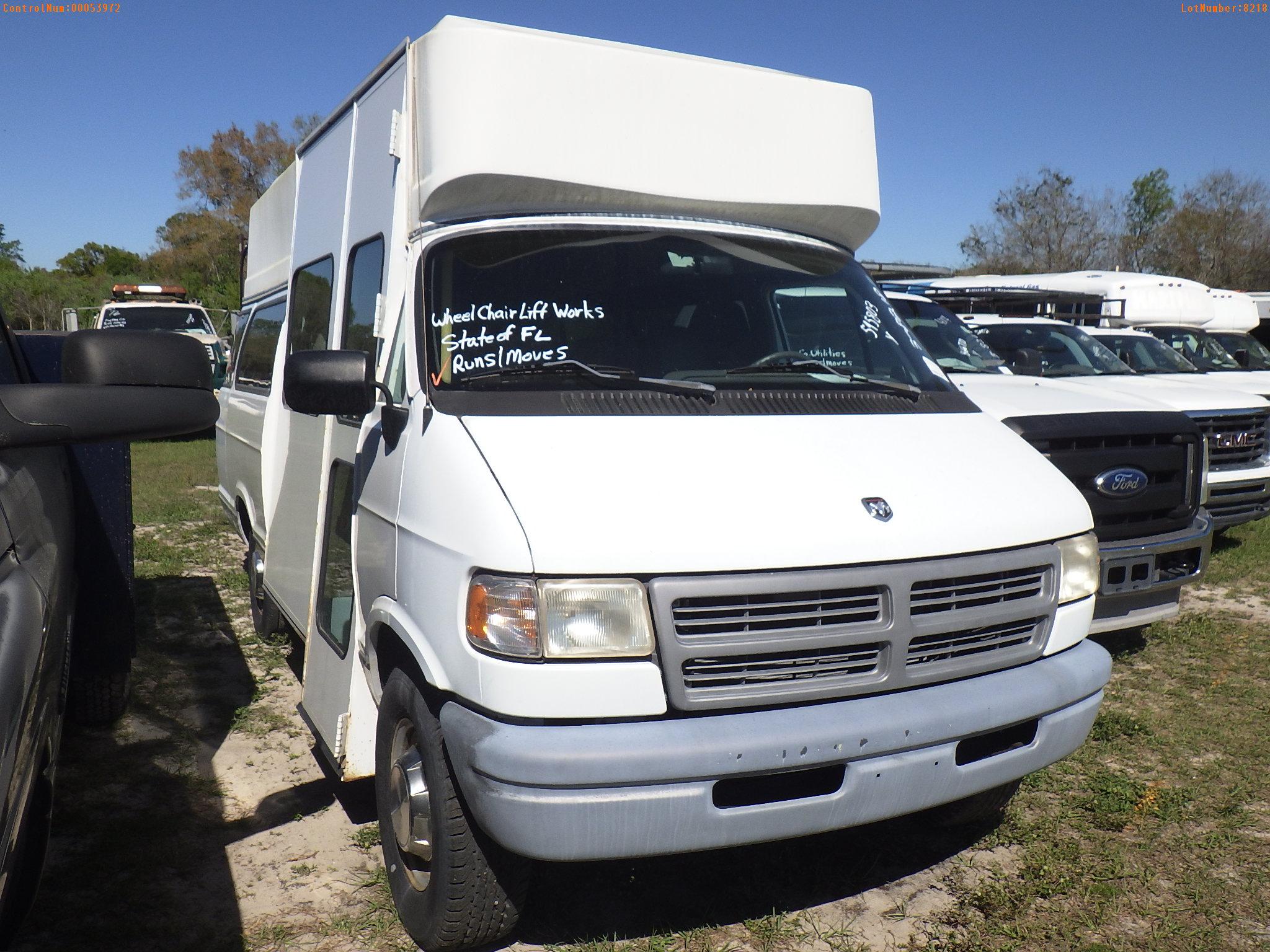 3-08218 (Trucks-Buses)  Seller: Florida State D.O.E. 1997 DODG 3500