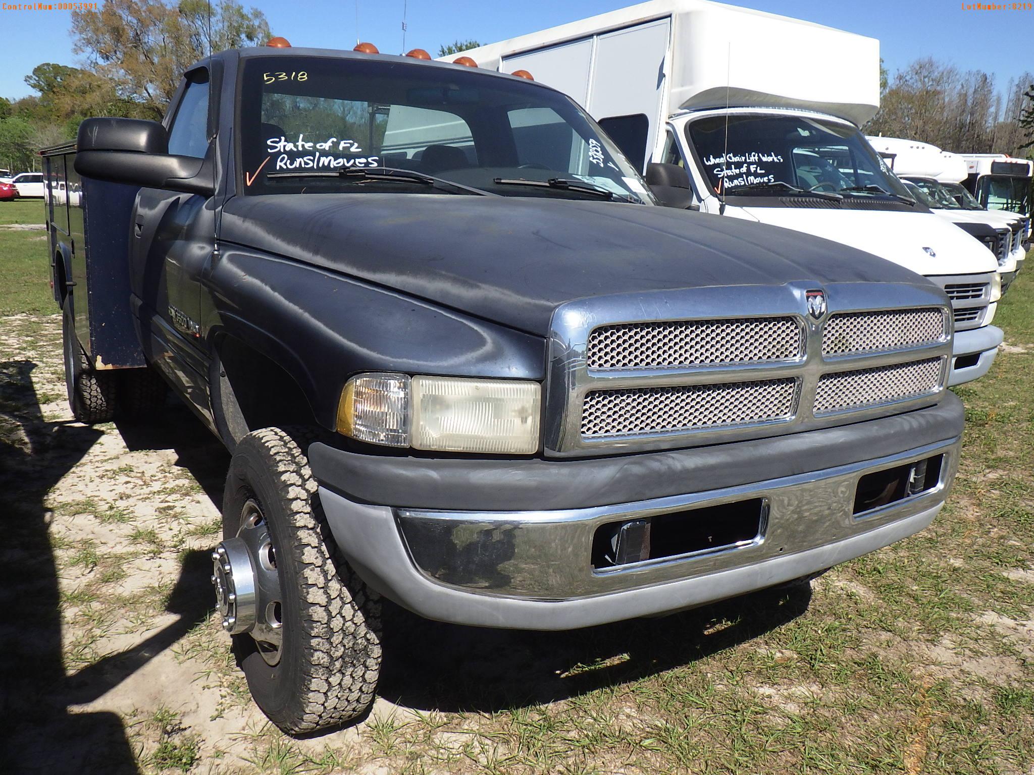 3-08219 (Trucks-Utility 2D)  Seller: Florida State F.D.L.E. 2001 DODG 3500
