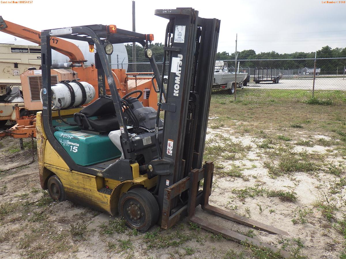 4-01148 (Equip.-Fork lift)  Seller:Private/Dealer KOMATSU FG15SHT-20 CUSHION TIR