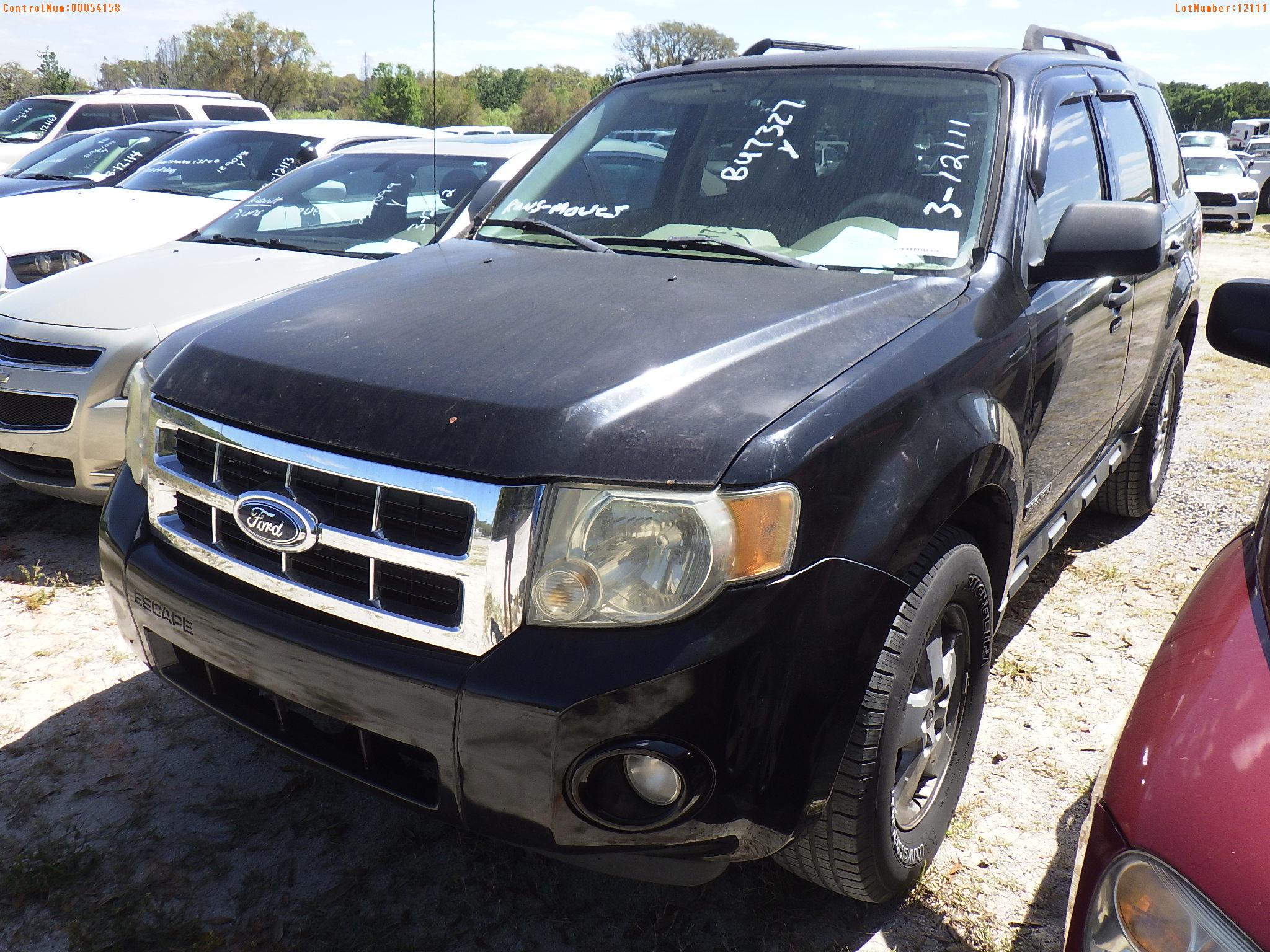 4-07133 (Cars-SUV 4D)  Seller:Private/Dealer 2008 FORD ESCAPE