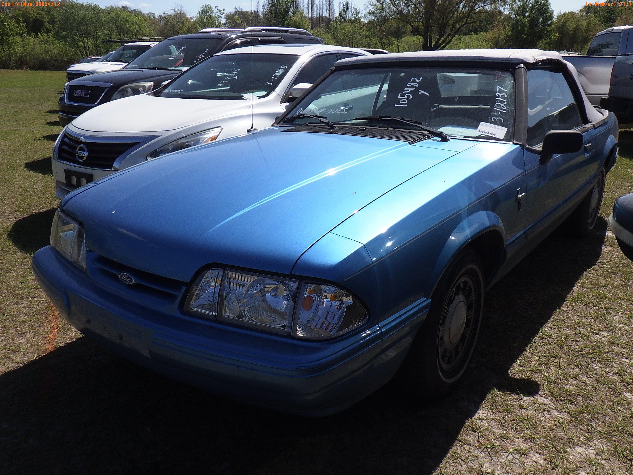 4-07131 (Cars-Convertible)  Seller:Private/Dealer 1992 FORD MUSTANG