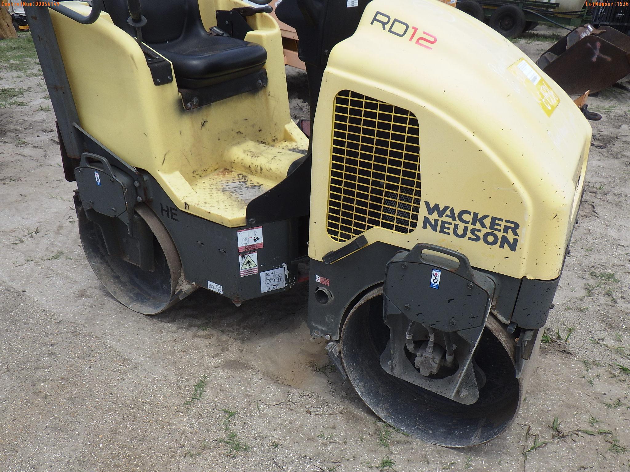 6-01536 (Equip.-Roller)  Seller: Gov-Pinellas County BOCC WACKER NEUSON RD12A VI