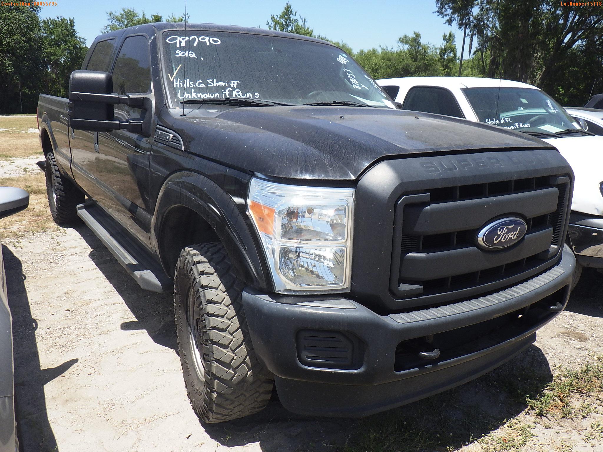 6-05118 (Trucks-Pickup 4D)  Seller: Gov-Hillsborough County Sheriffs 2016 FORD F