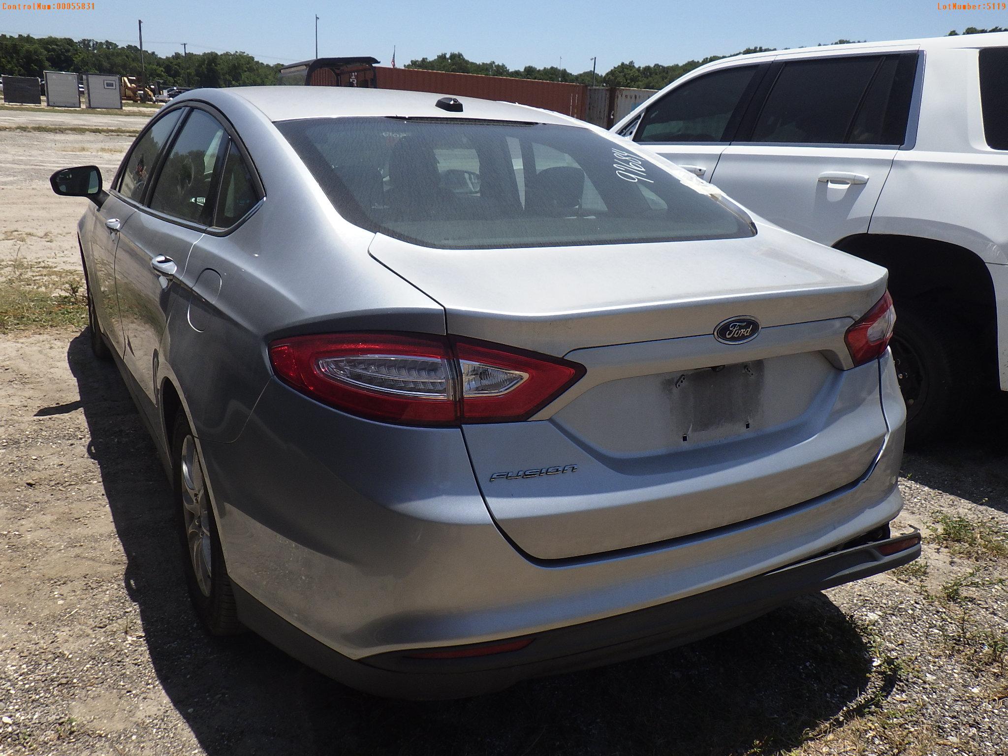 6-05119 (Cars-Sedan 4D)  Seller: Gov-Hillsborough County Sheriffs 2015 FORD FUSI