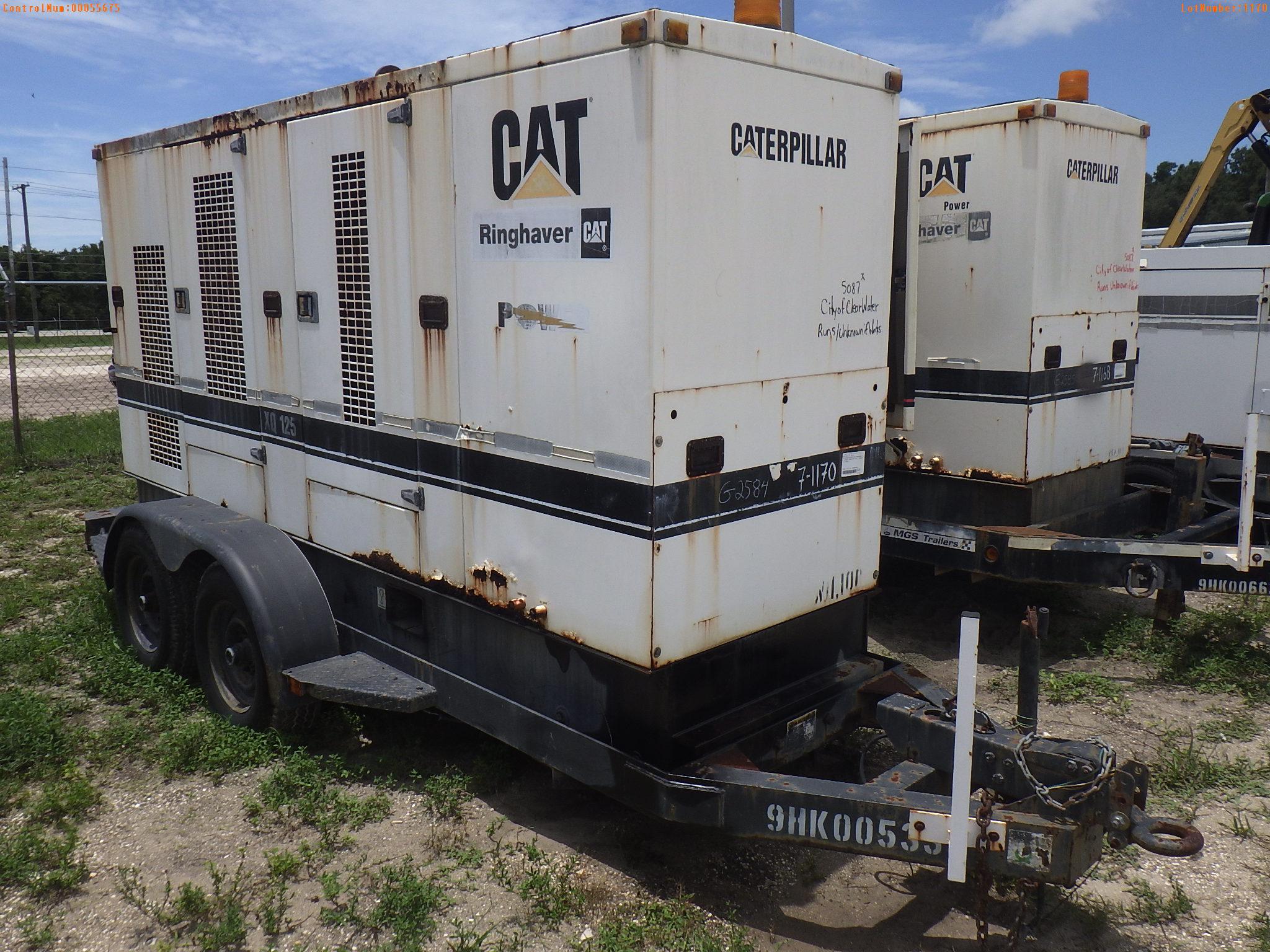 7-01170 (Equip.-Generator)  Seller: Gov-City Of Clearwater 1999 ALTO XQ125