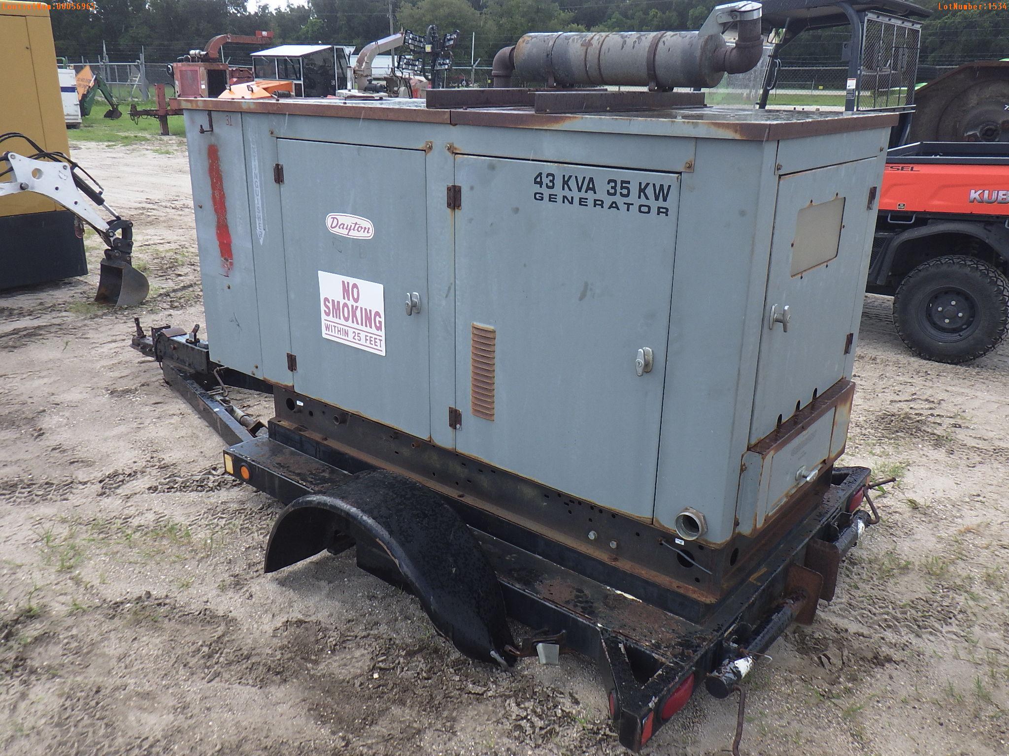 8-01154 (Equip.-Generator)  Seller:Private/Dealer DAYTON 9176-0 35KW 120-240-480