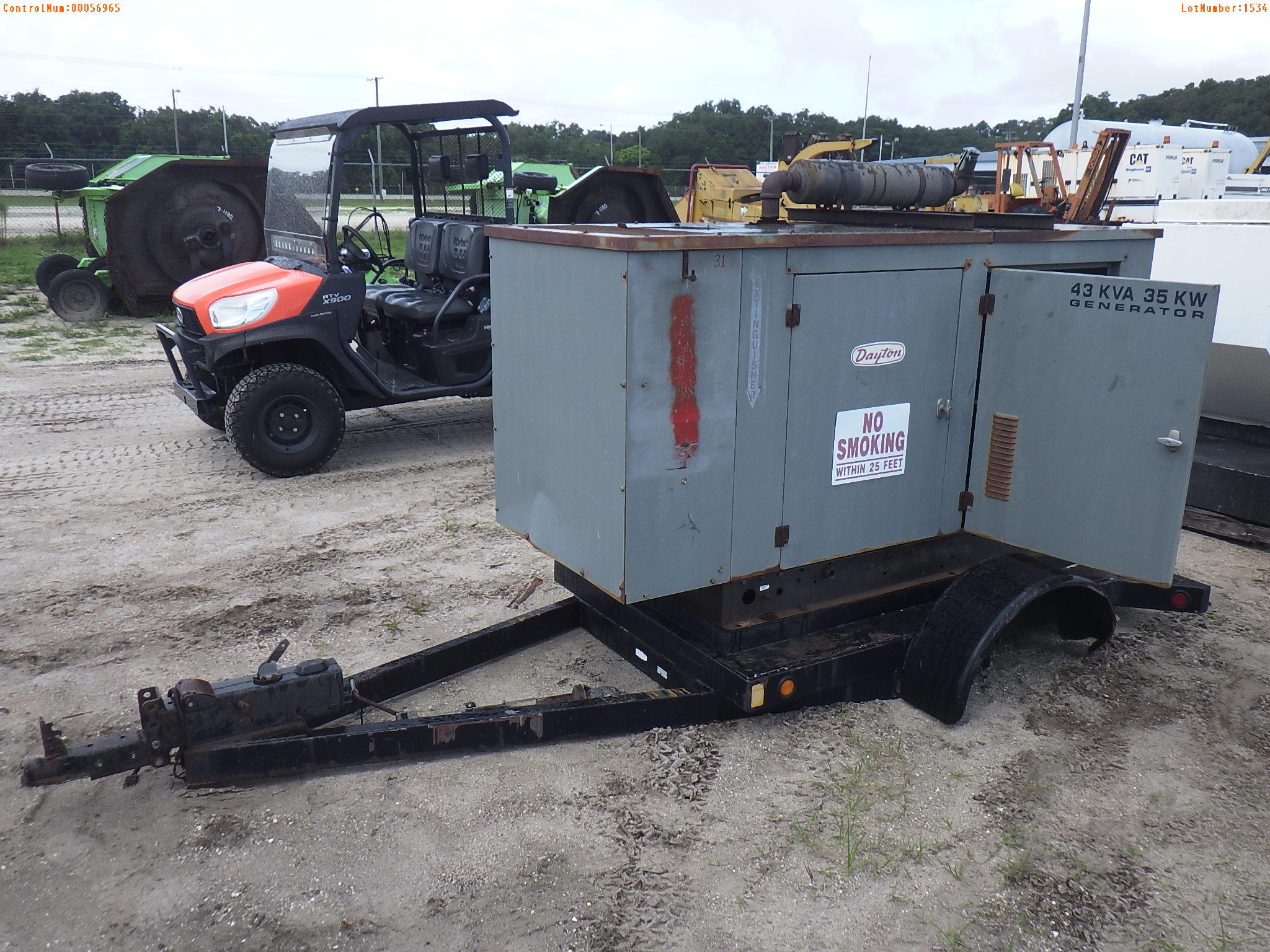 8-01154 (Equip.-Generator)  Seller:Private/Dealer DAYTON 9176-0 35KW 120-240-480