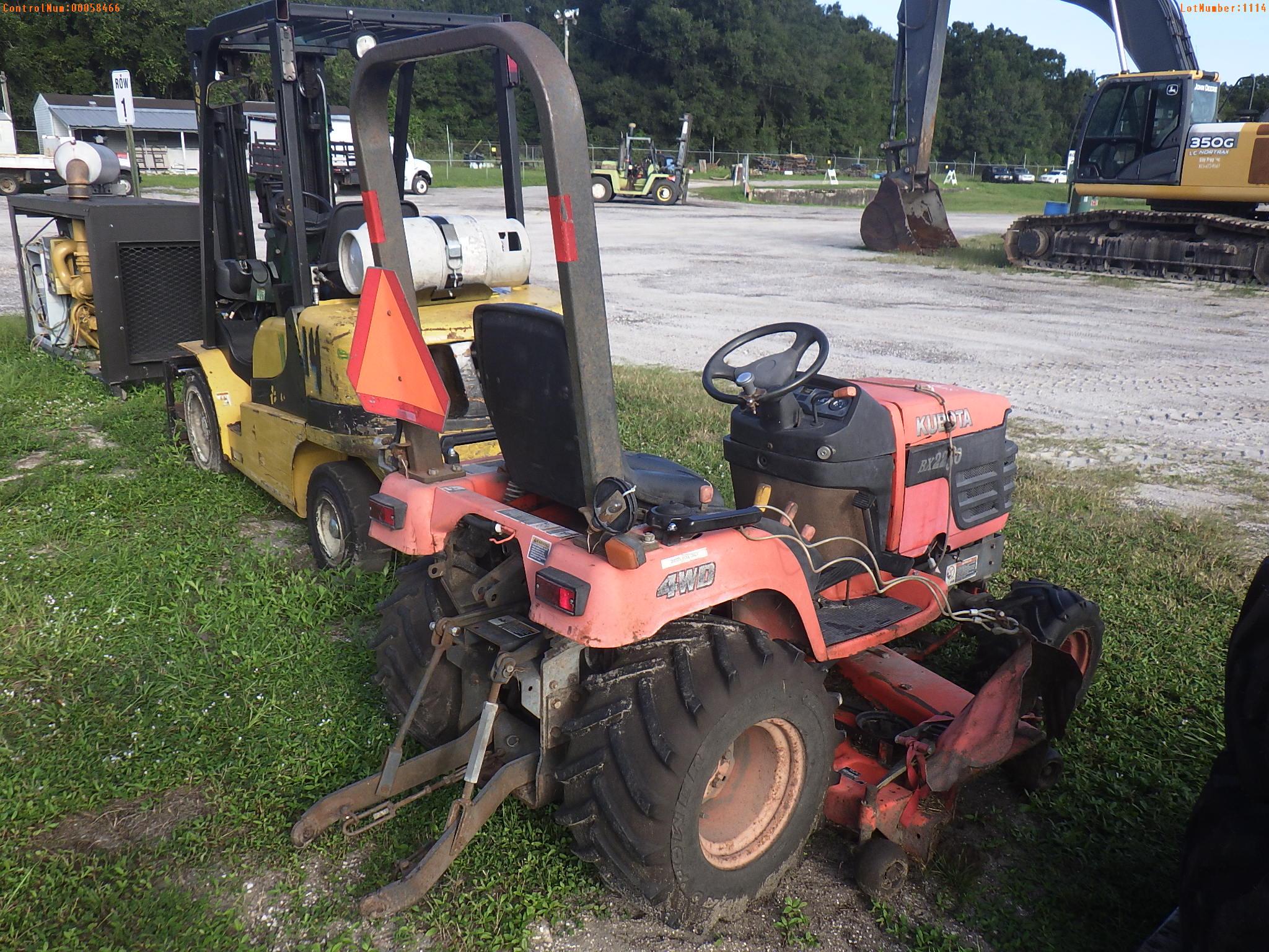 10-01114 (Equip.-Tractor)  Seller: Florida State F.W.C. KUBOTA BX2230 OROPS TRAC