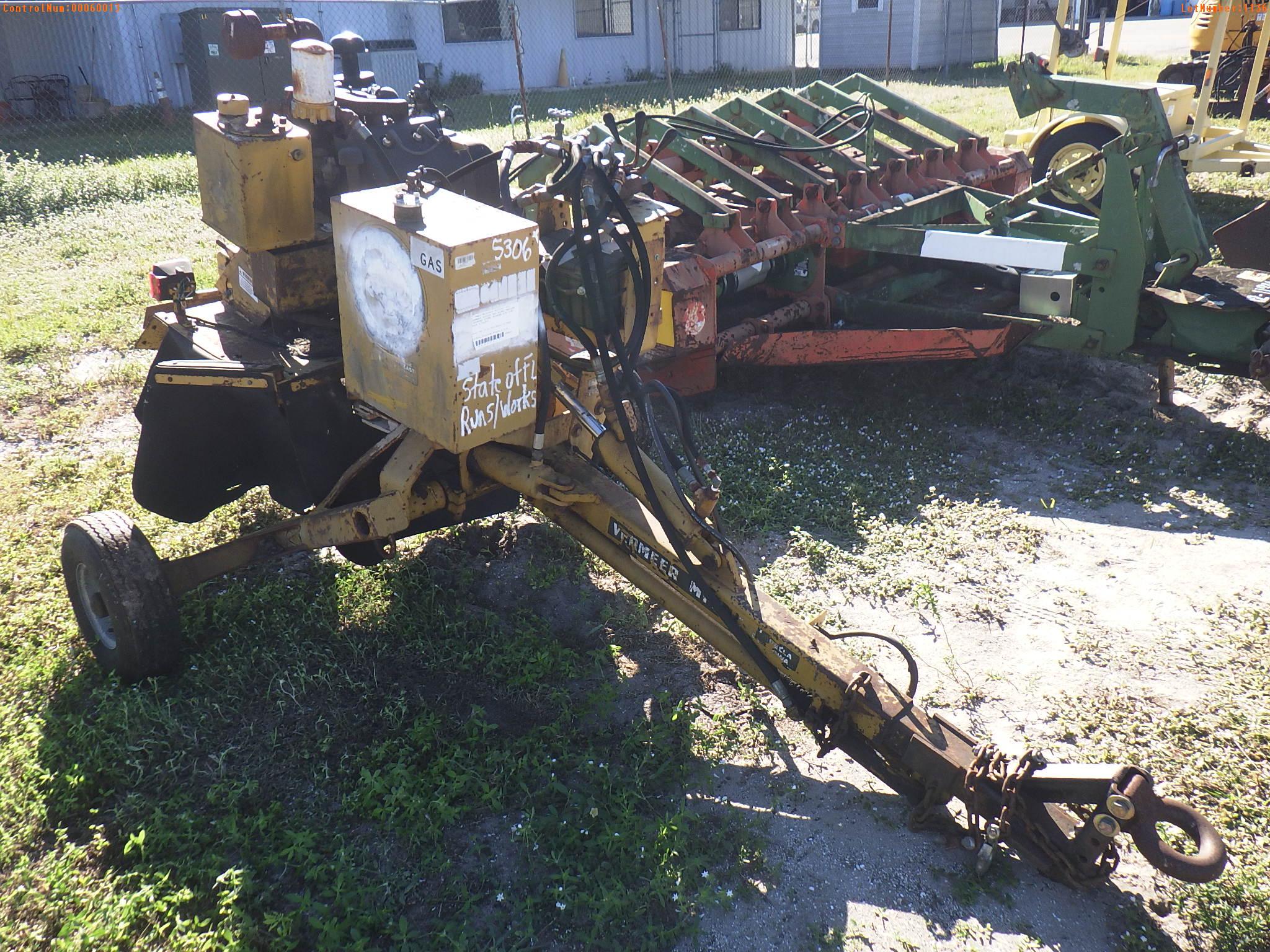 12-01135 (Equip.-Grinder)  Seller: Florida State D.O.T. VERMEER SC630A SINGLE AX