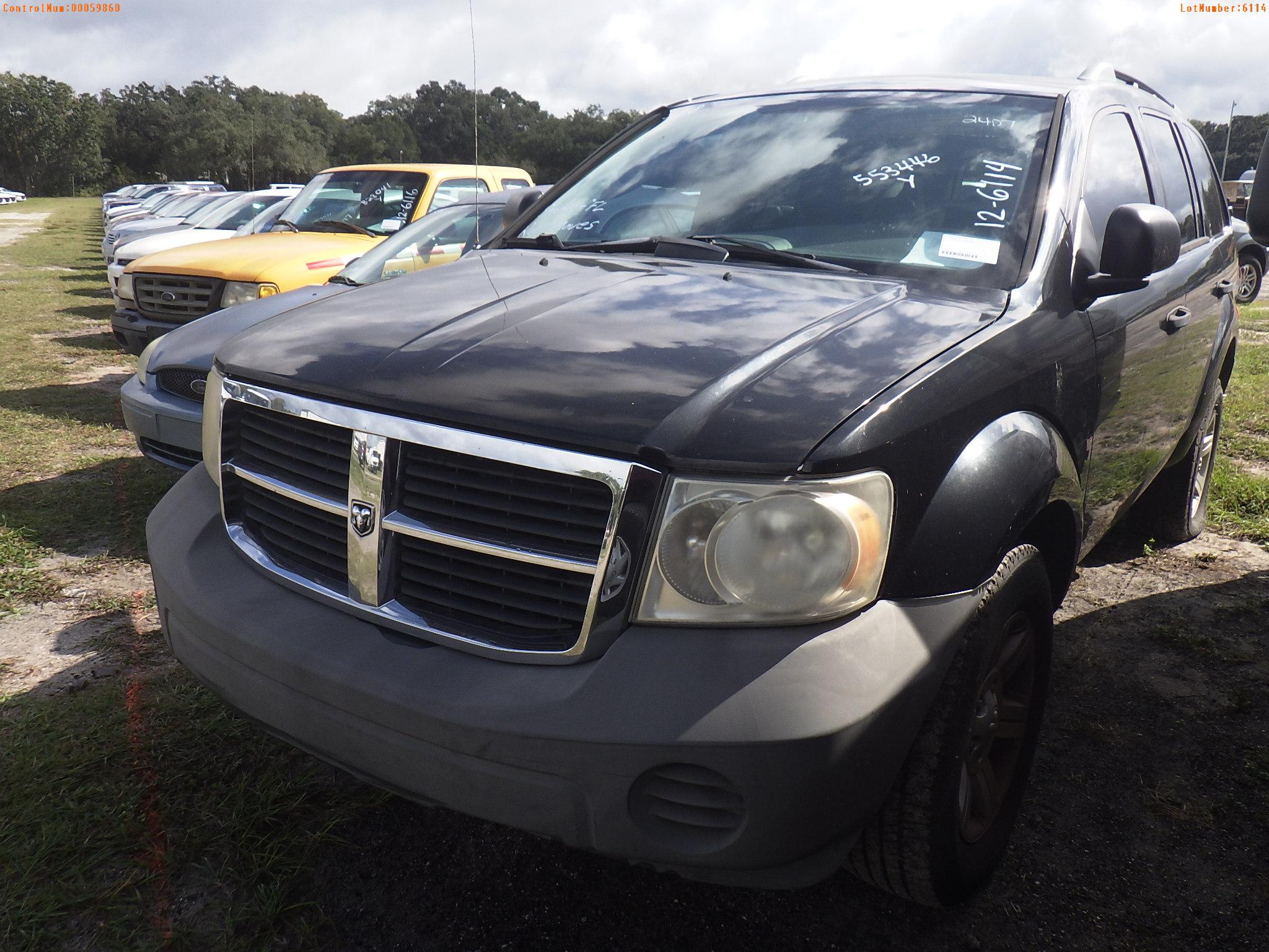 12-06114 (Cars-SUV 4D)  Seller: Florida State F.D.L.E. 2007 DODG DURANGO