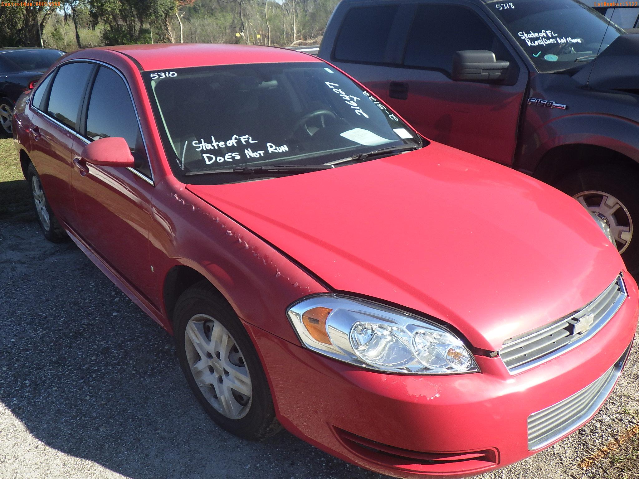 2-05122 (Cars-Sedan 4D)  Seller: Florida State A.T.T. 2009 CHEV IMPALA