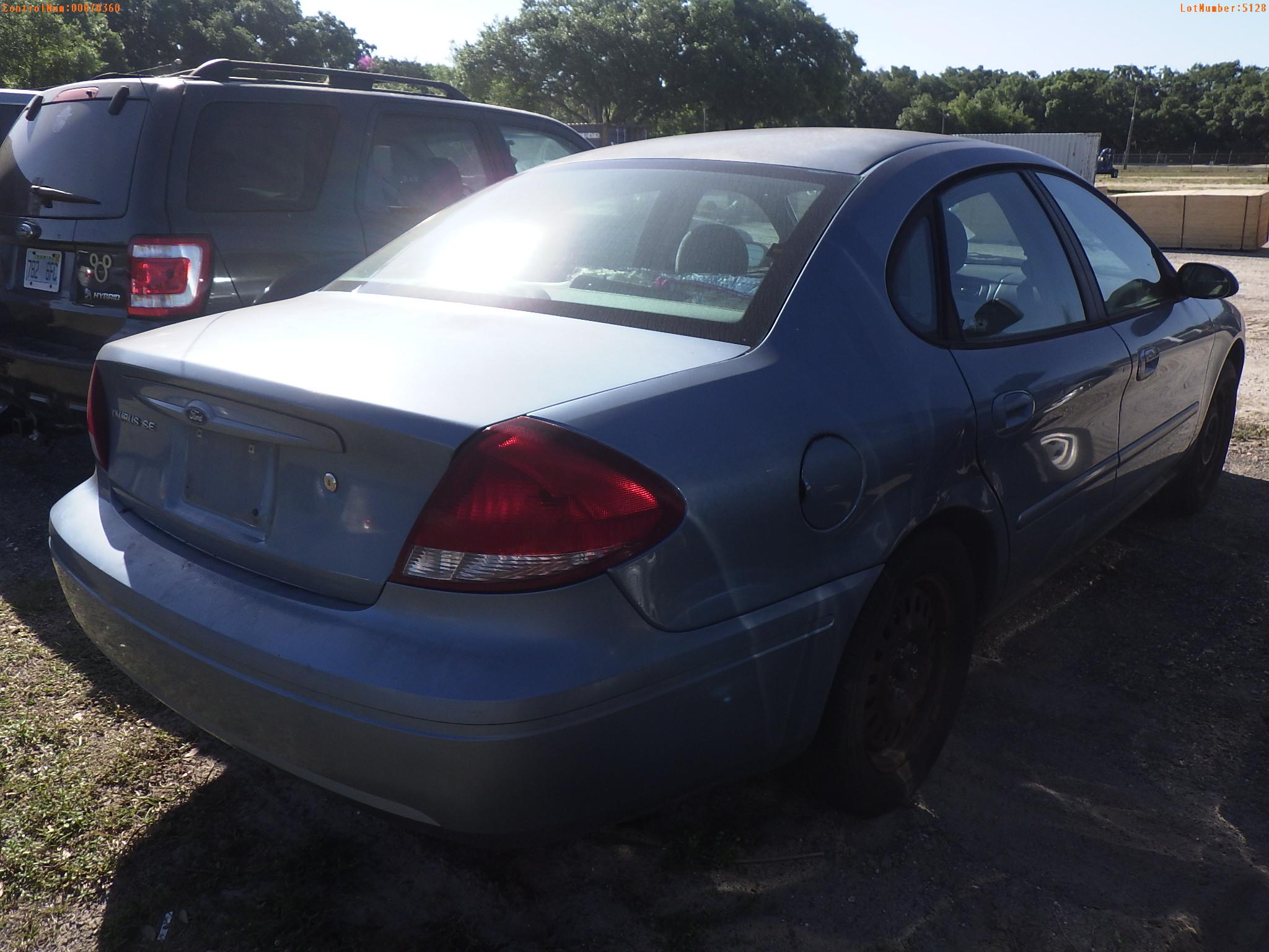 4-05128 (Cars-Sedan 4D)  Seller: Florida State F.H.P. 2006 FORD TAURUS