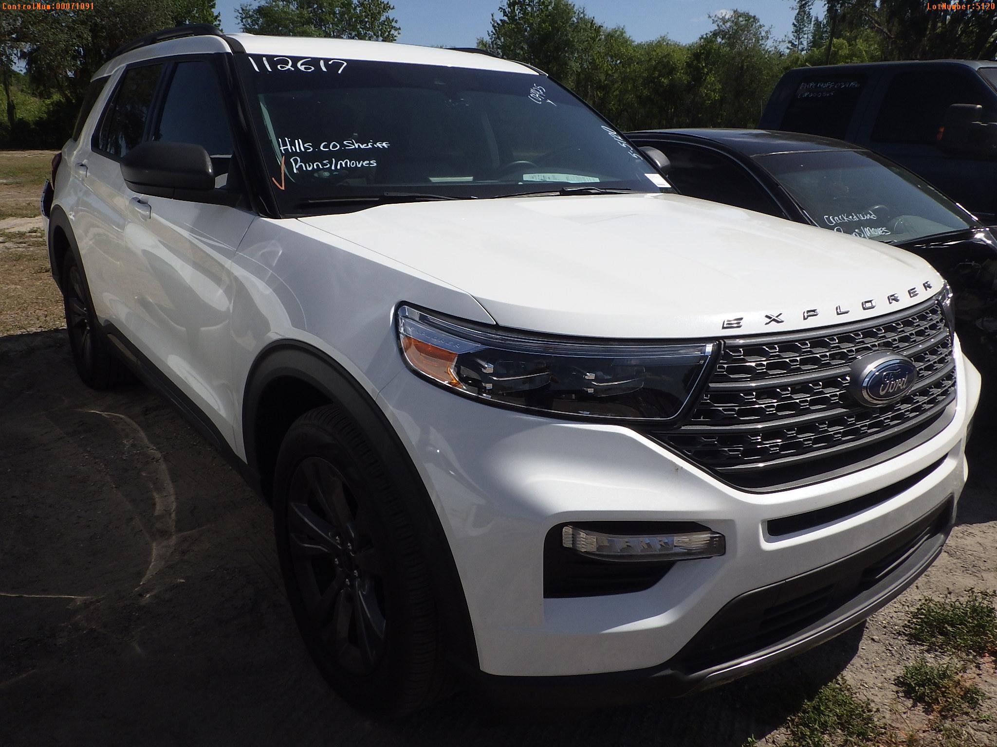 6-05115 (Cars-SUV 4D)  Seller: Gov-Hillsborough County Sheriffs 2021 FORD EXPLOR