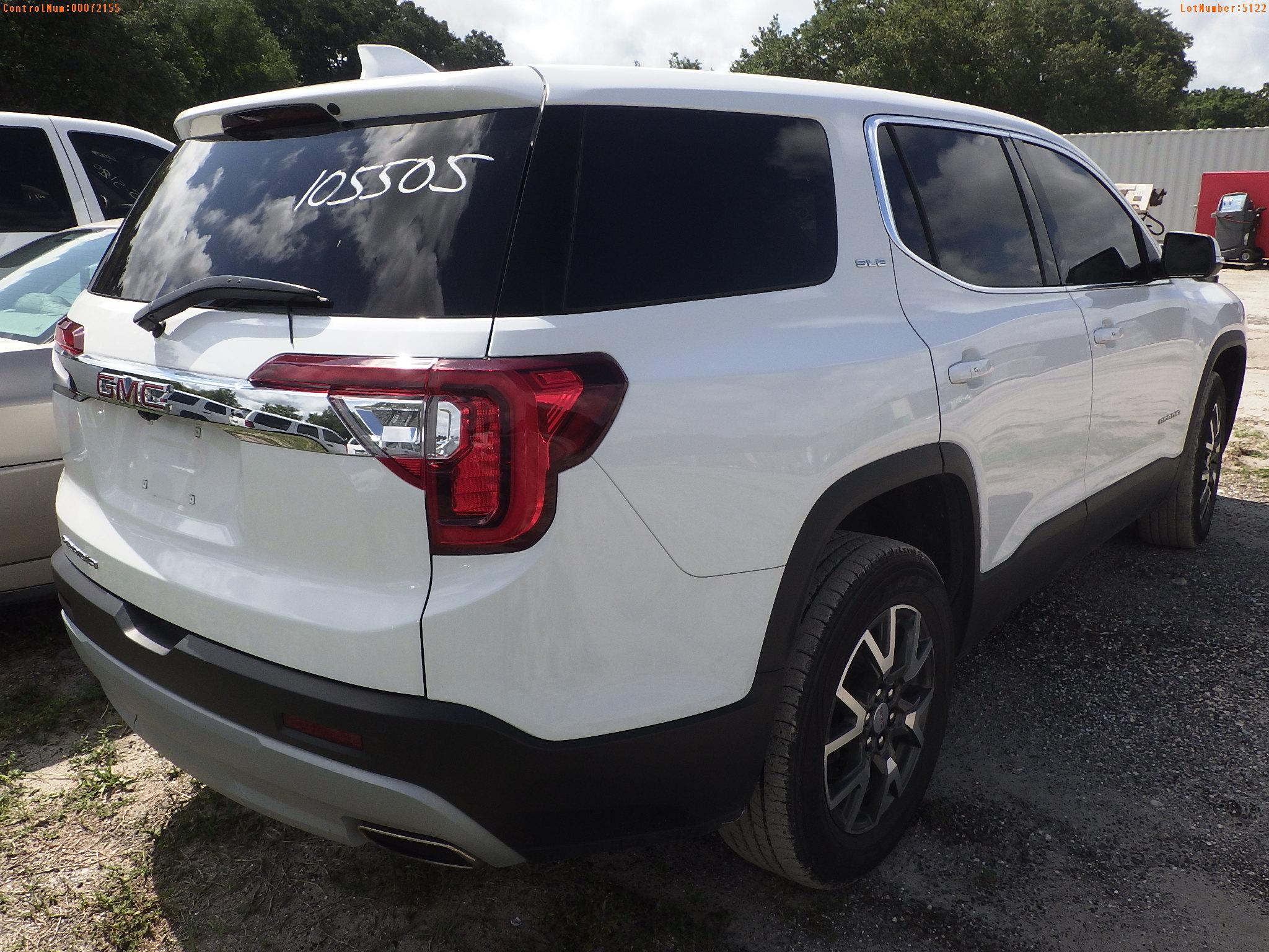 6-05122 (Cars-SUV 4D)  Seller: Gov-Hillsborough County Sheriffs 2022 GMC ACADIA