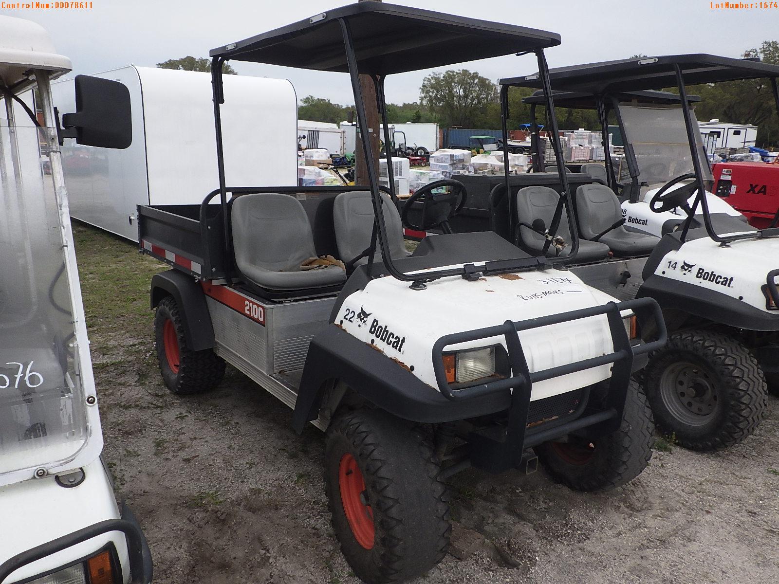 4-02136 (Equip.-Utility vehicle)  Seller: Gov-City Of Largo BOBCAT 2100 SIDE BY