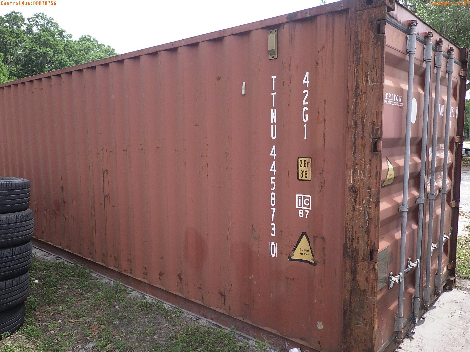 4-04289 (Equip.-Container)  Seller:Private/Dealer TRITON 40 FOOT METAL SHIPPING