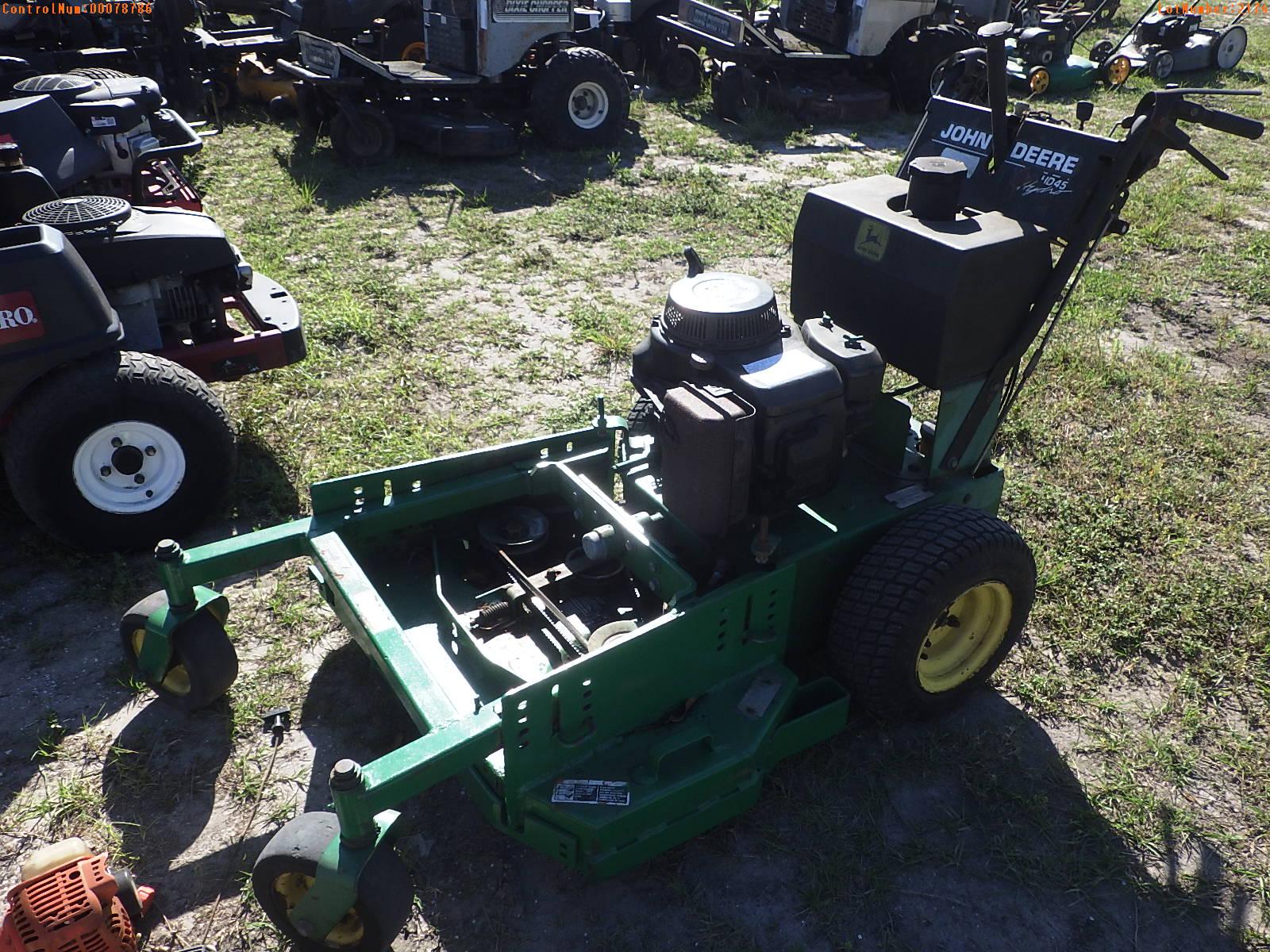 4-02174 (Equip.-Mower)  Seller:Private/Dealer JOHN DEERE WALK BEHIND MOWER (2)WE