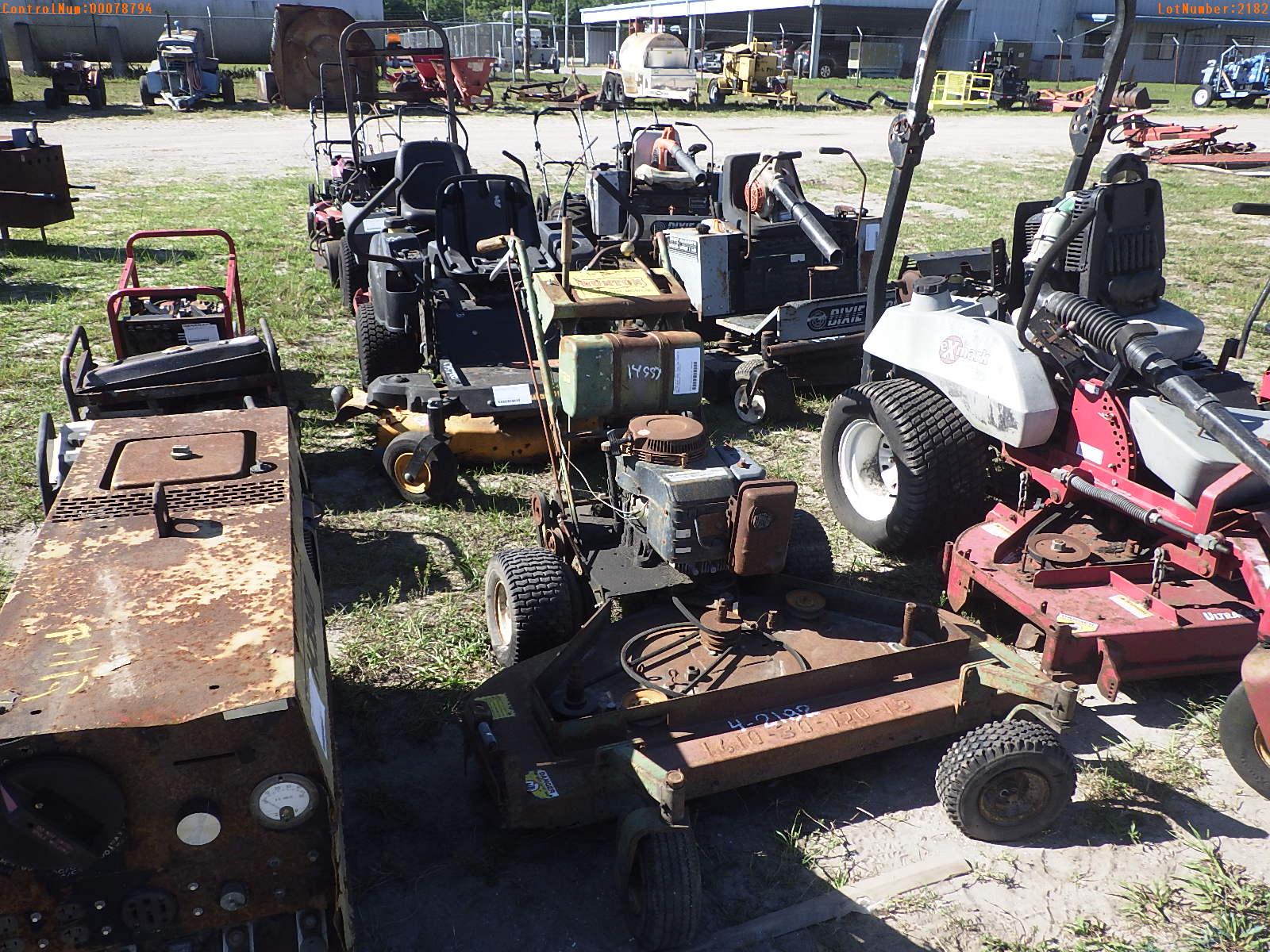 4-02182 (Equip.-Mower)  Seller:Private/Dealer LOT OF ASSORTED ZERO TURN & PUSH M