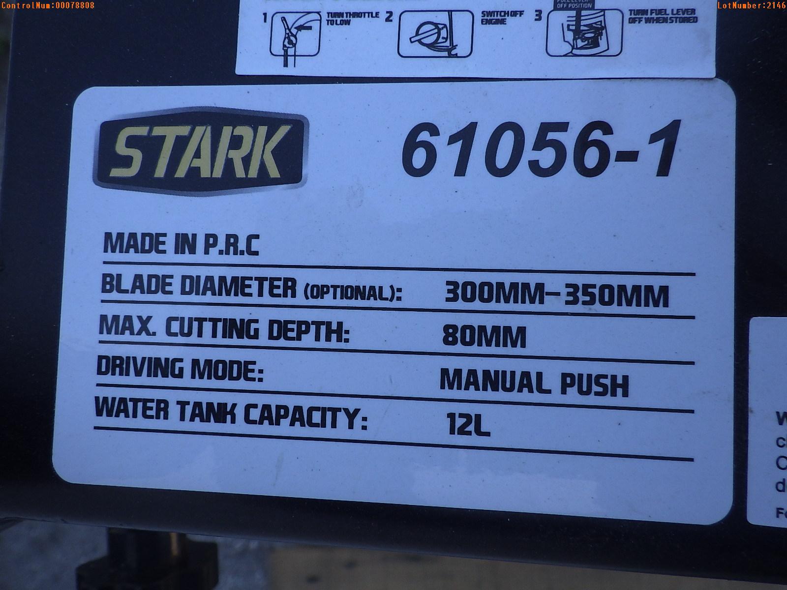 4-02146 (Equip.-Concrete)  Seller:Private/Dealer STARK WALK BEHIND CONCRETE SAW