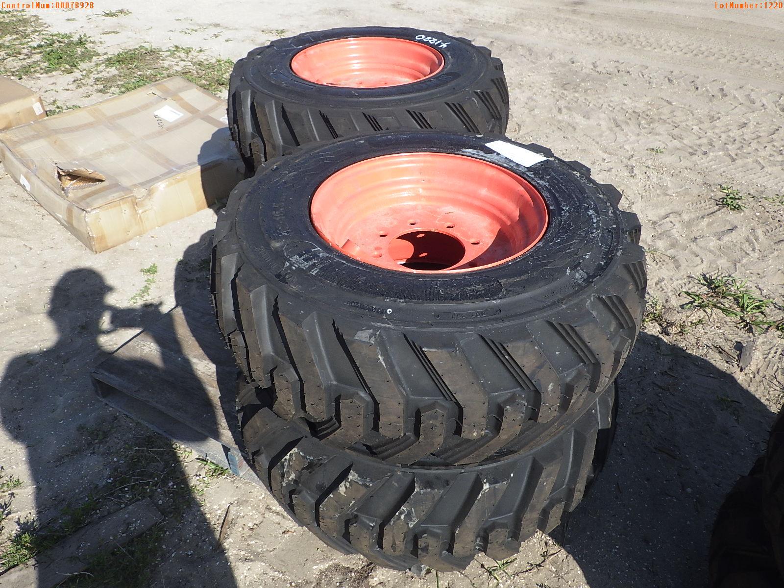 4-01220 (Equip.-Parts & accs.)  Seller:Private/Dealer (4) 12X16.5 BOBCAT TIRES A