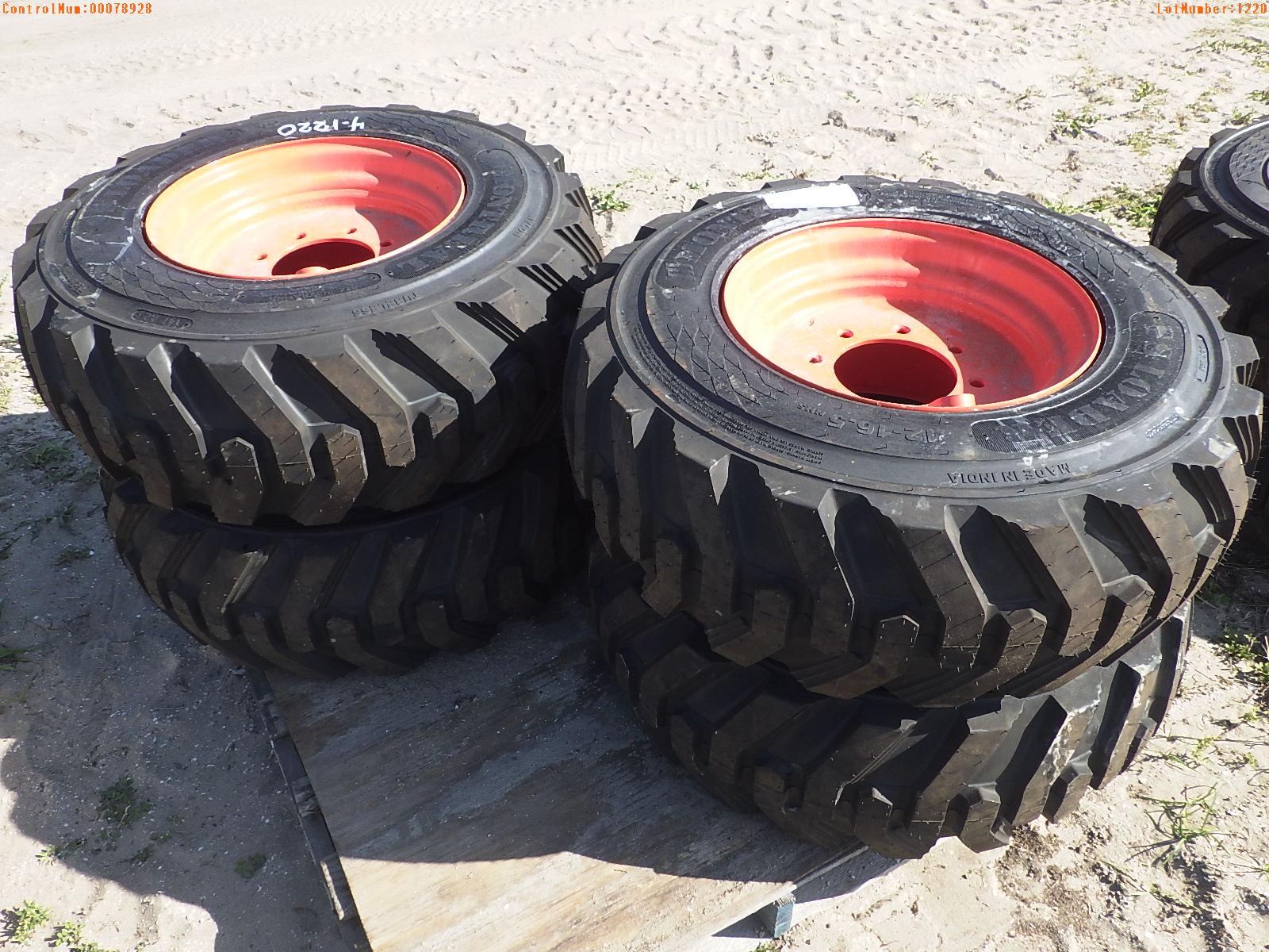 4-01220 (Equip.-Parts & accs.)  Seller:Private/Dealer (4) 12X16.5 BOBCAT TIRES A