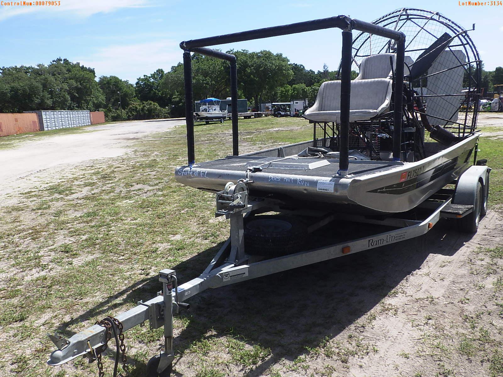 4-03134 (Vessels-Air boat)  Seller: Florida State F.W.C. 2002 DKP AIRBOAT