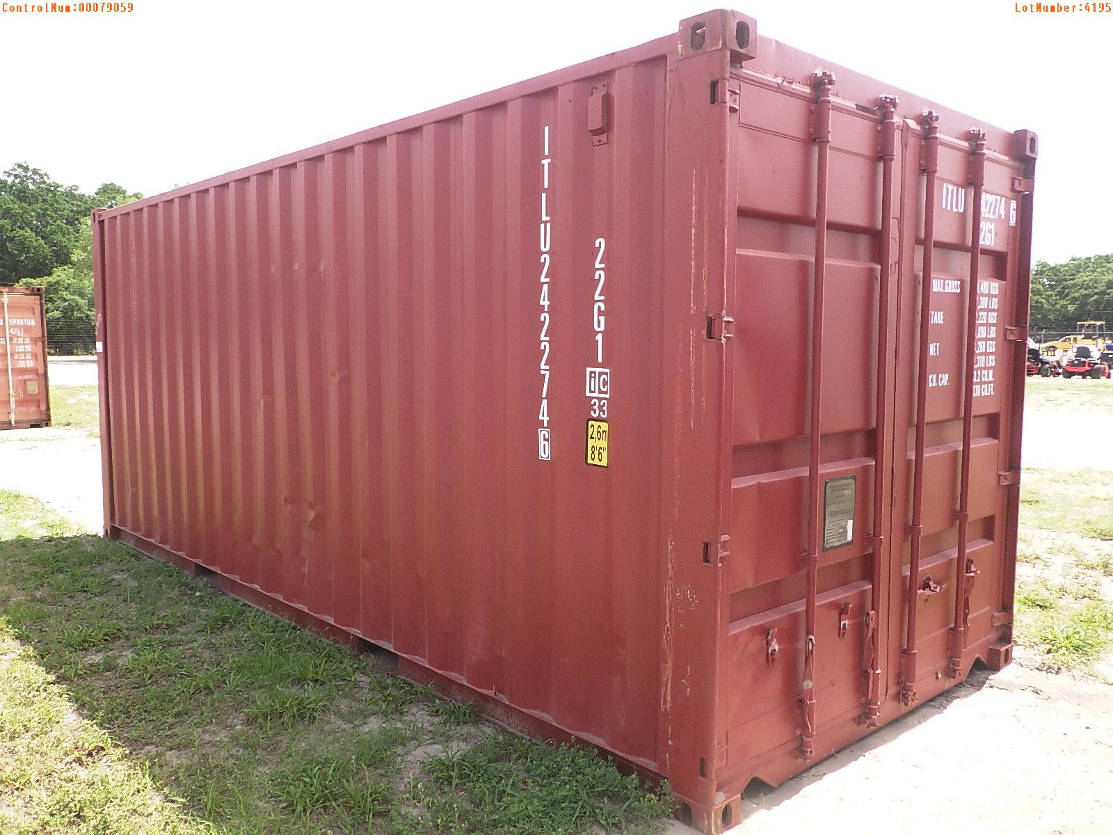 4-04195 (Equip.-Container)  Seller:Private/Dealer 20 FOOT METAL SHIPPING CONTAIN