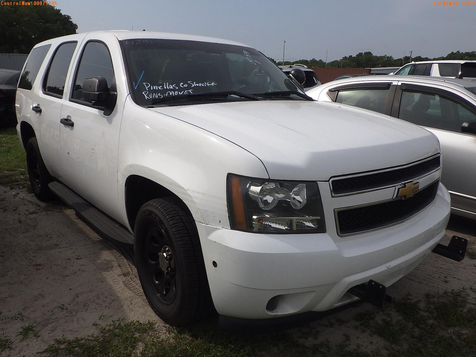 4-06152 (Cars-SUV 4D)  Seller: Gov-Pinellas County Sheriffs Ofc 2012 CHEV TAHOE