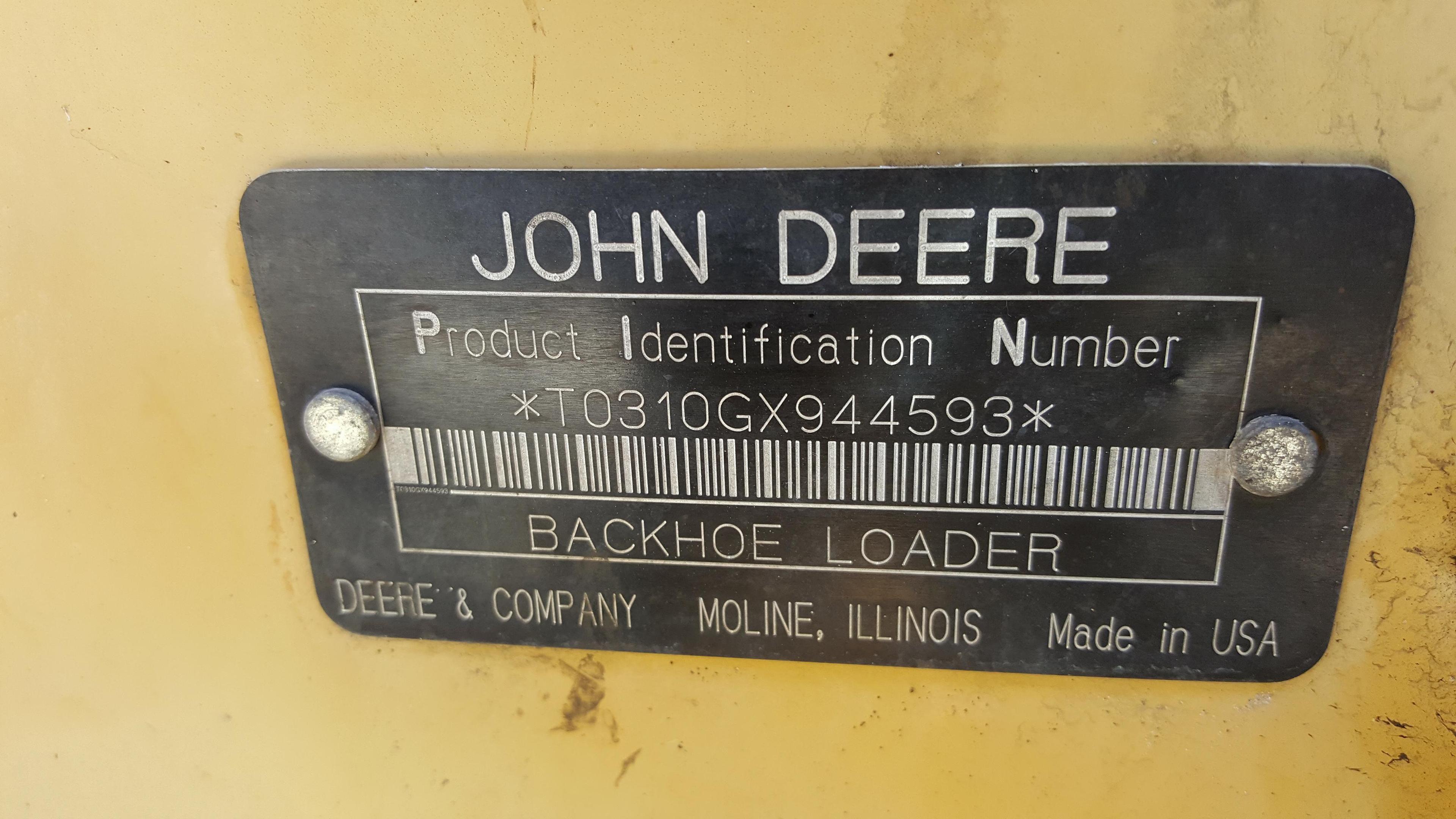 2006 John Deere 310G 4x4 Loader Backhoe