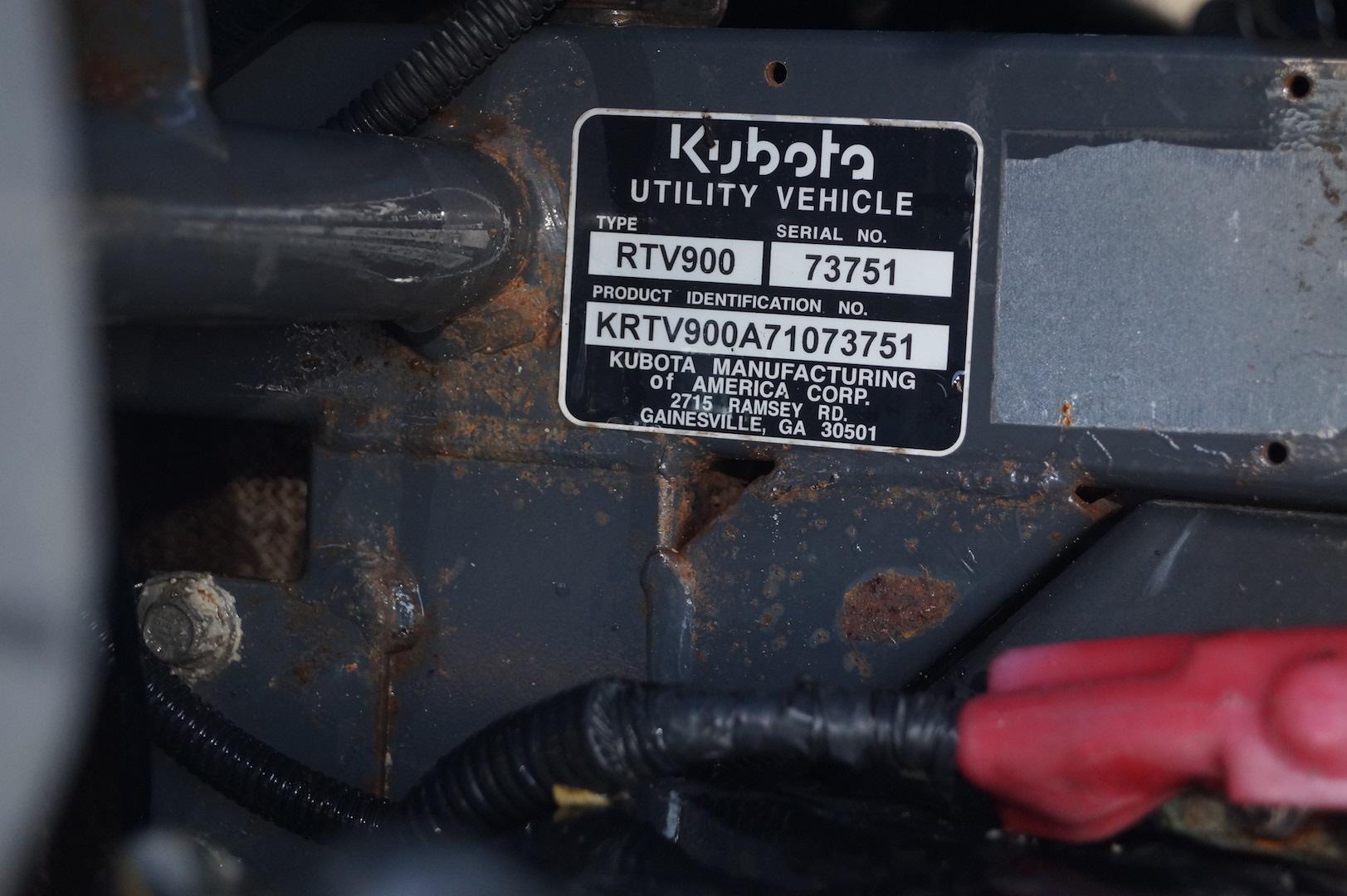 Kubota RTV900 4x4 Diesel Hydraulic Dump UTV