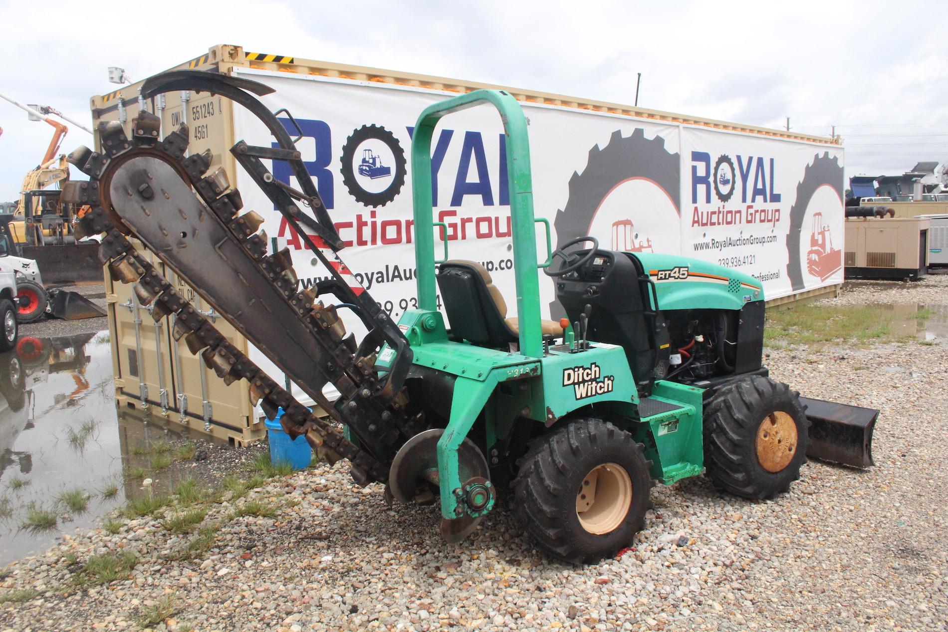 2012 Ditch Witch RT45 Ride On Grading Trench Tractor