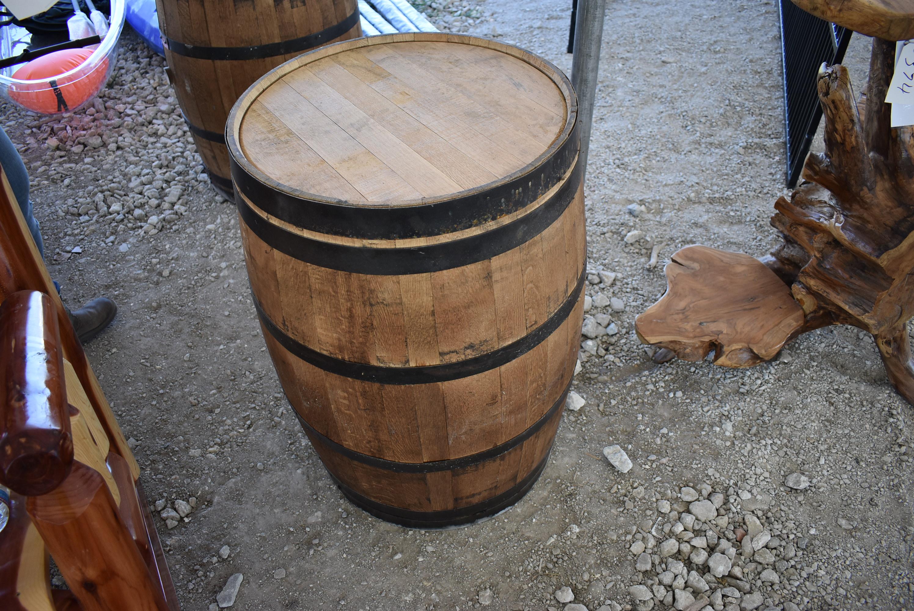 Decorative Whiskey Barrel