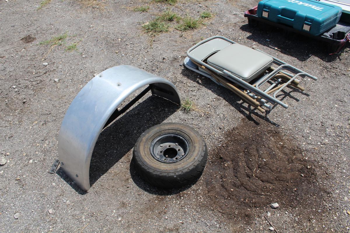 Trailer Fender, Wheel/Tire, and Fold Out Chairs
