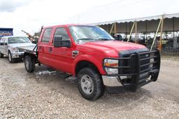 2009 Ford F-350 4x4 Crew Cab Flatbed Truck