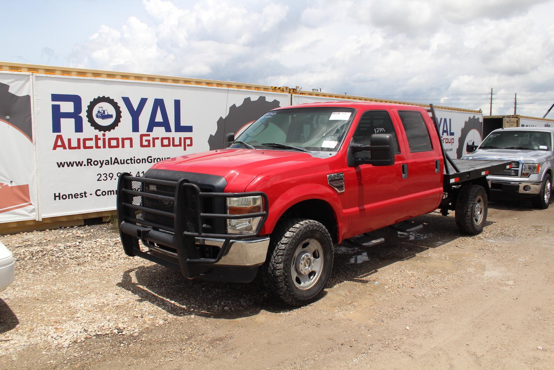 2009 Ford F-350 4x4 Crew Cab Flatbed Truck