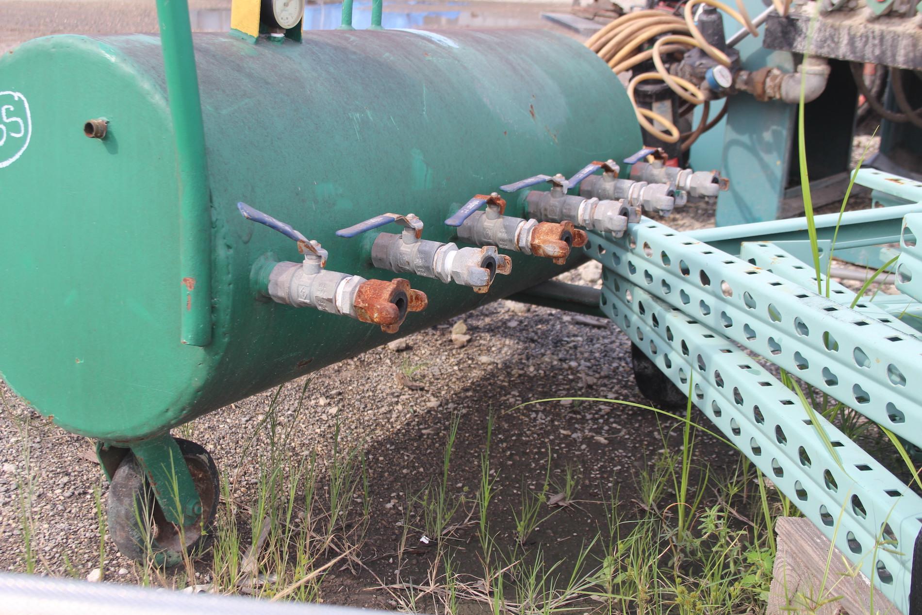 Portable Green Air Tank with Valves