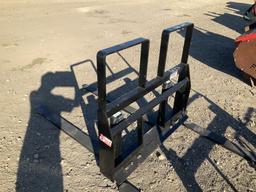 Unused Skid Steer 48in 4,200lb Step Through Forks